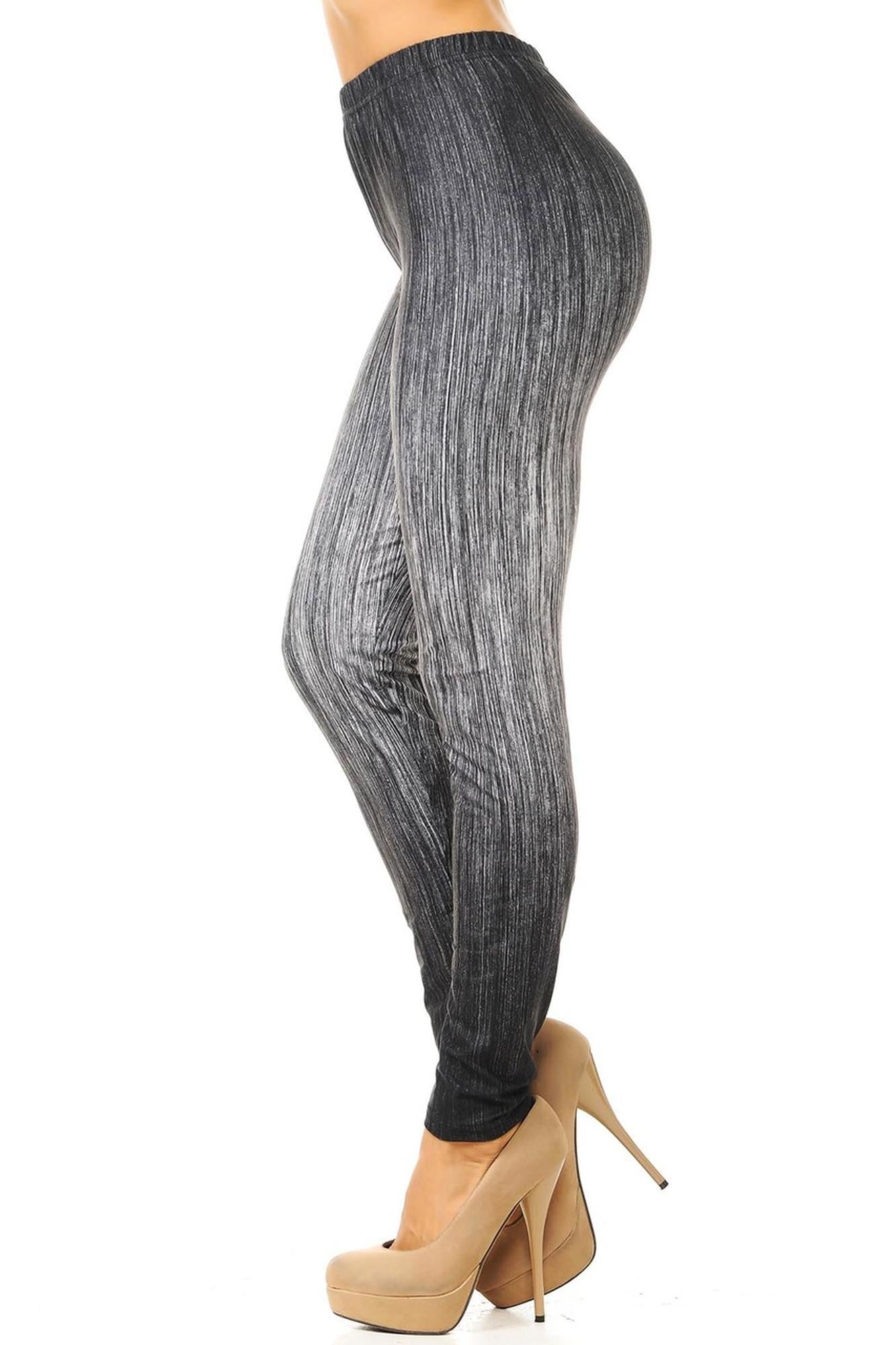 Creamy Soft Vintage Ombre Fade Leggings - Multi-Size