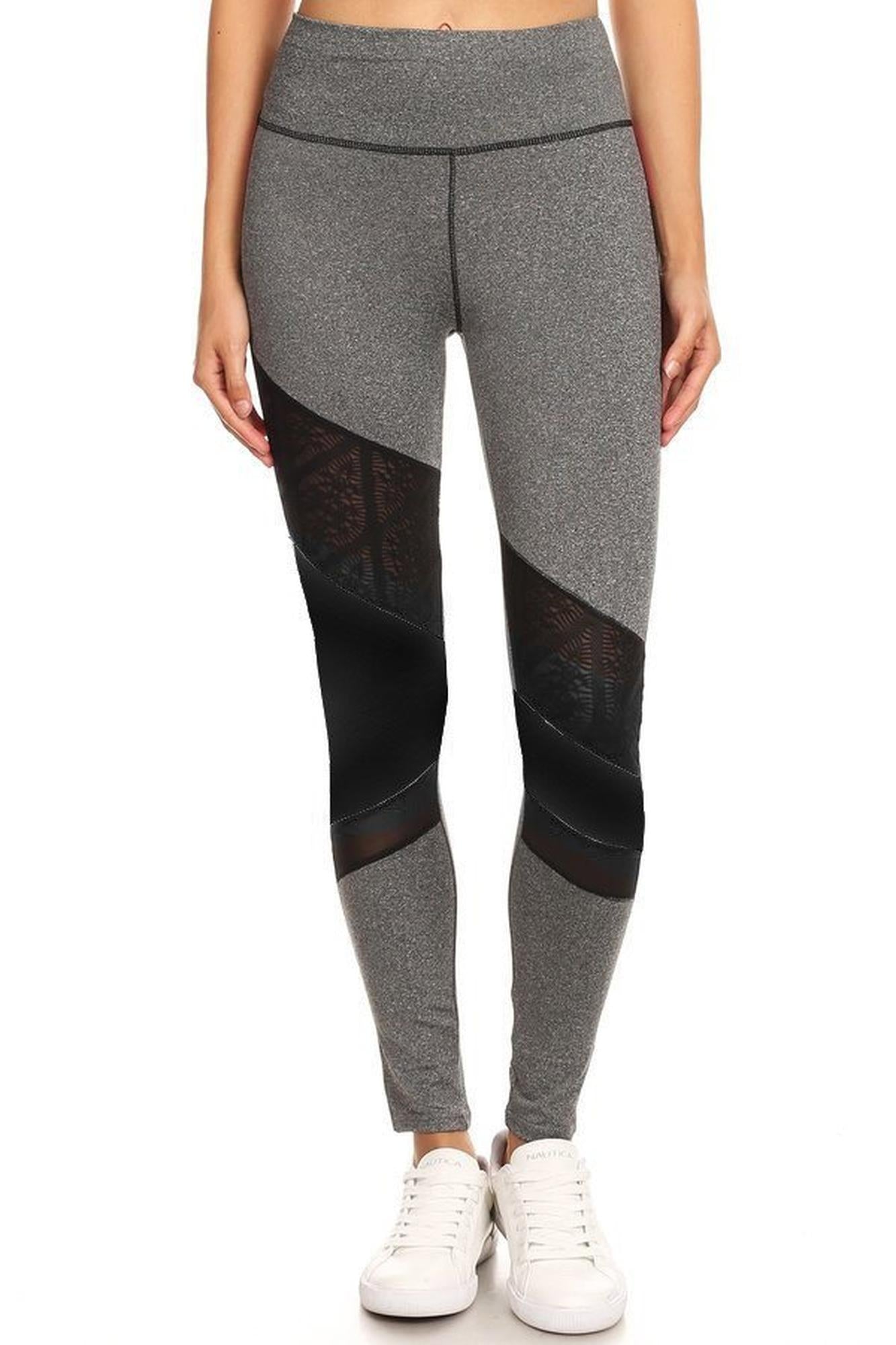 Premium Triangular Mesh Panel Workout Leggings