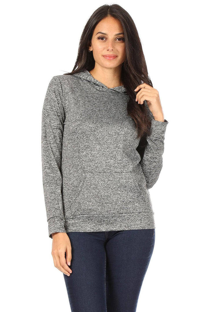 Solid Basic Cotton Pullover Hoodie