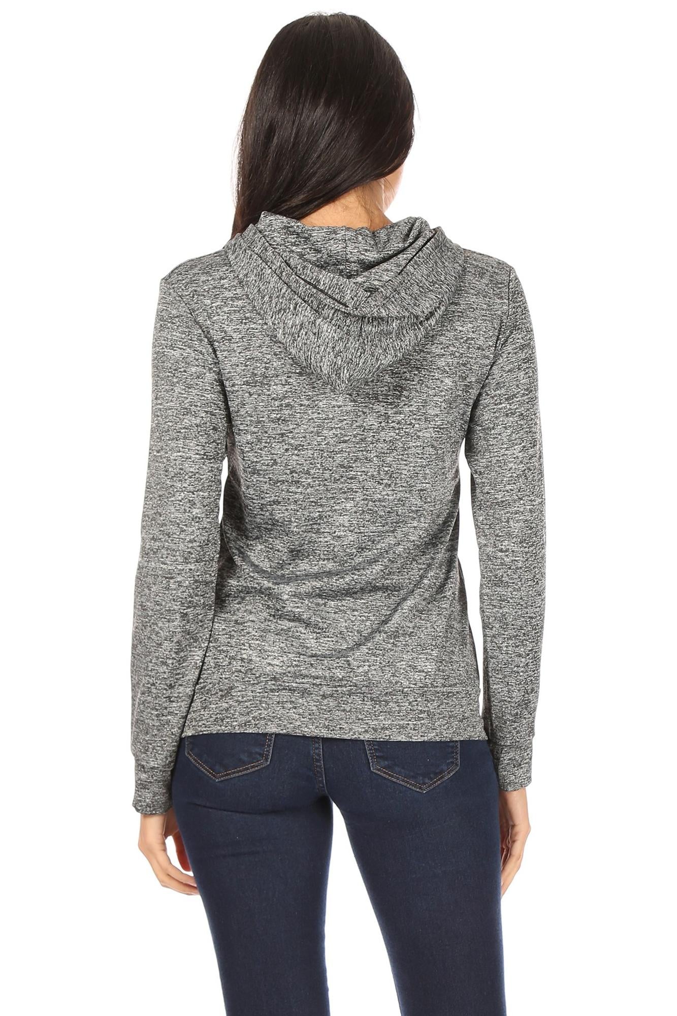 Solid Basic Cotton Pullover Hoodie