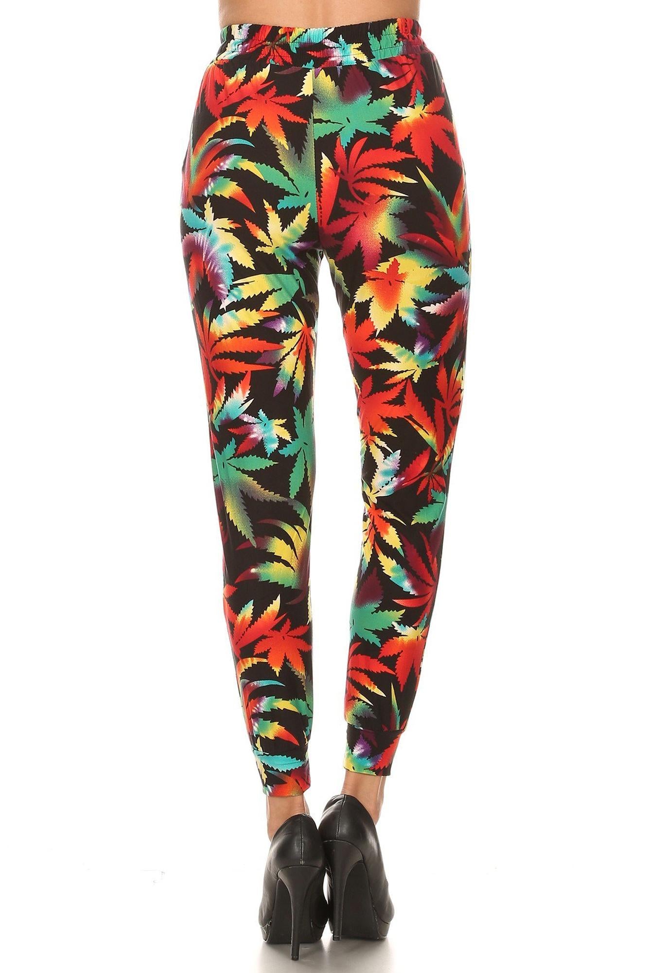 Buttery Smooth Rainbow Marijuana Joggers