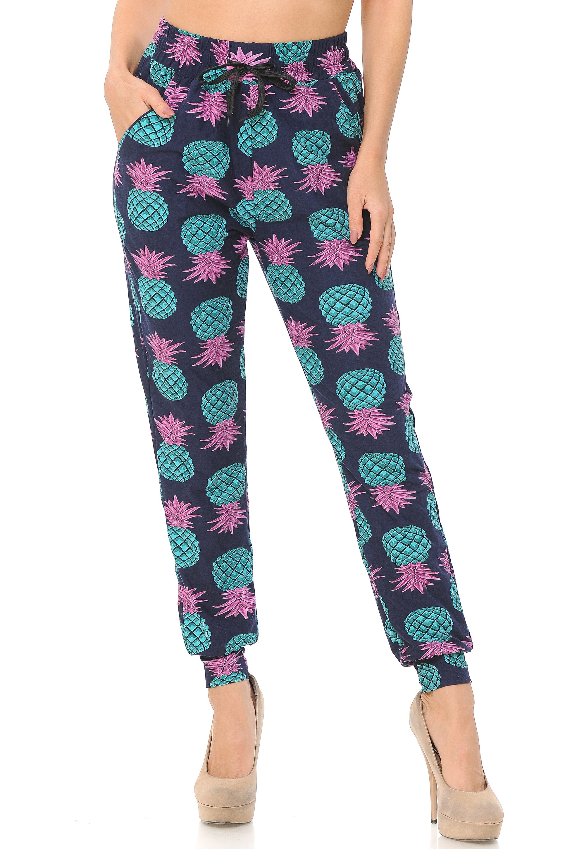 Buttery Smooth Teal Pineapple Women's Joggers