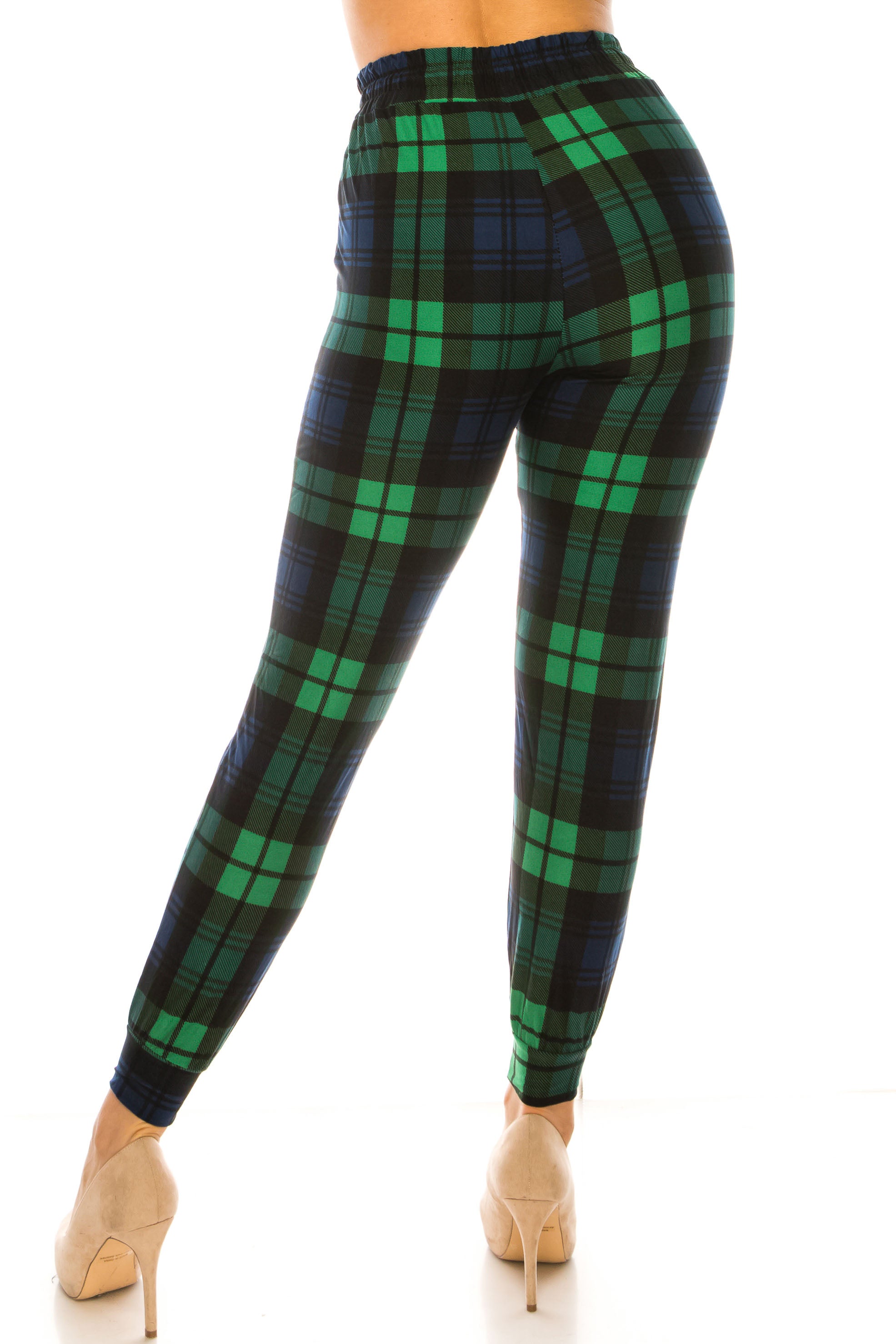 Buttery Smooth Green Plaid Joggers