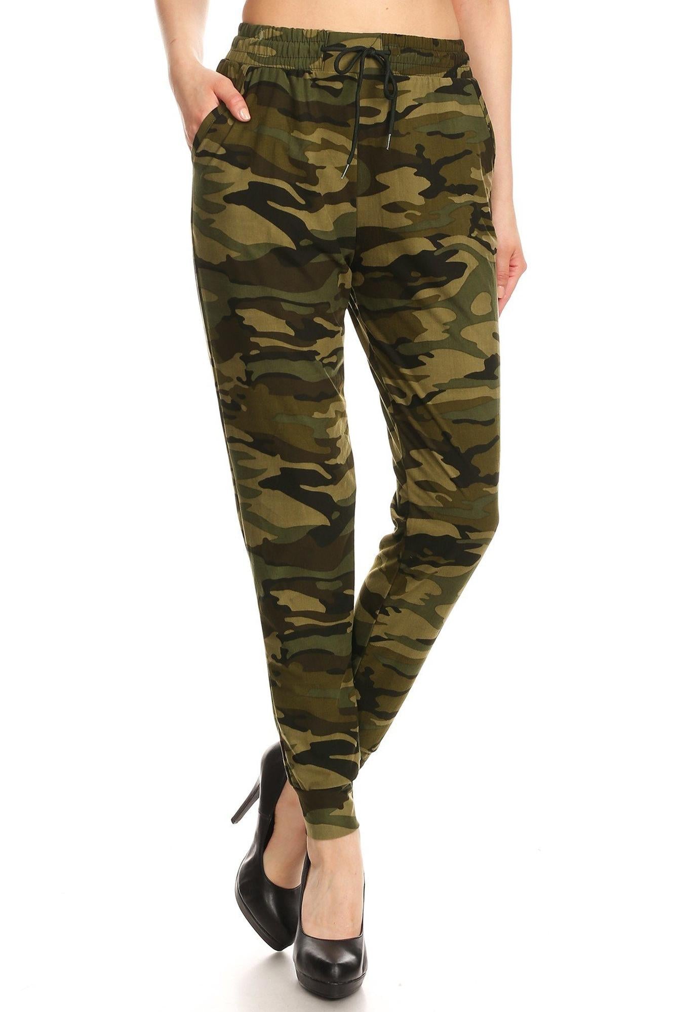 Buttery Smooth Olive Camouflage Joggers - EEVEE