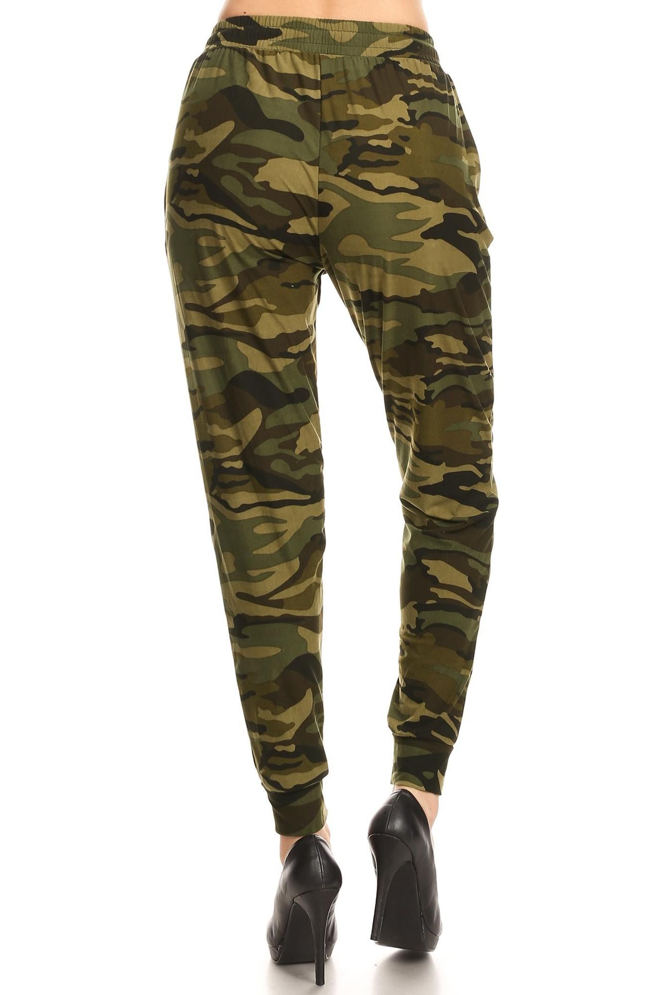 Buttery Smooth Olive Camouflage Joggers - EEVEE