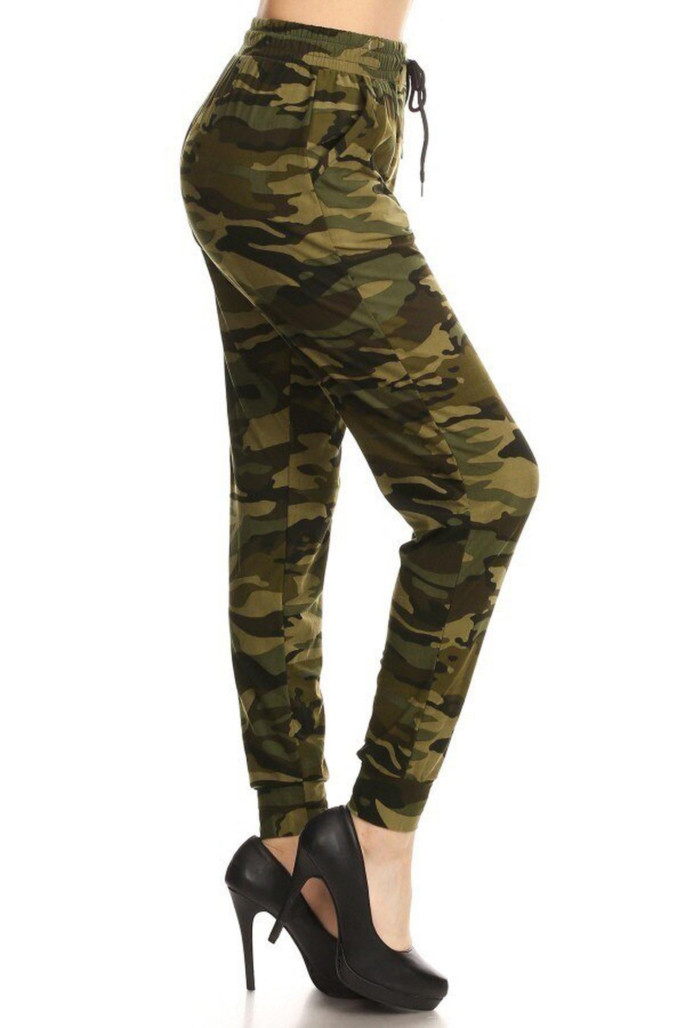 Buttery Smooth Olive Camouflage Joggers - EEVEE