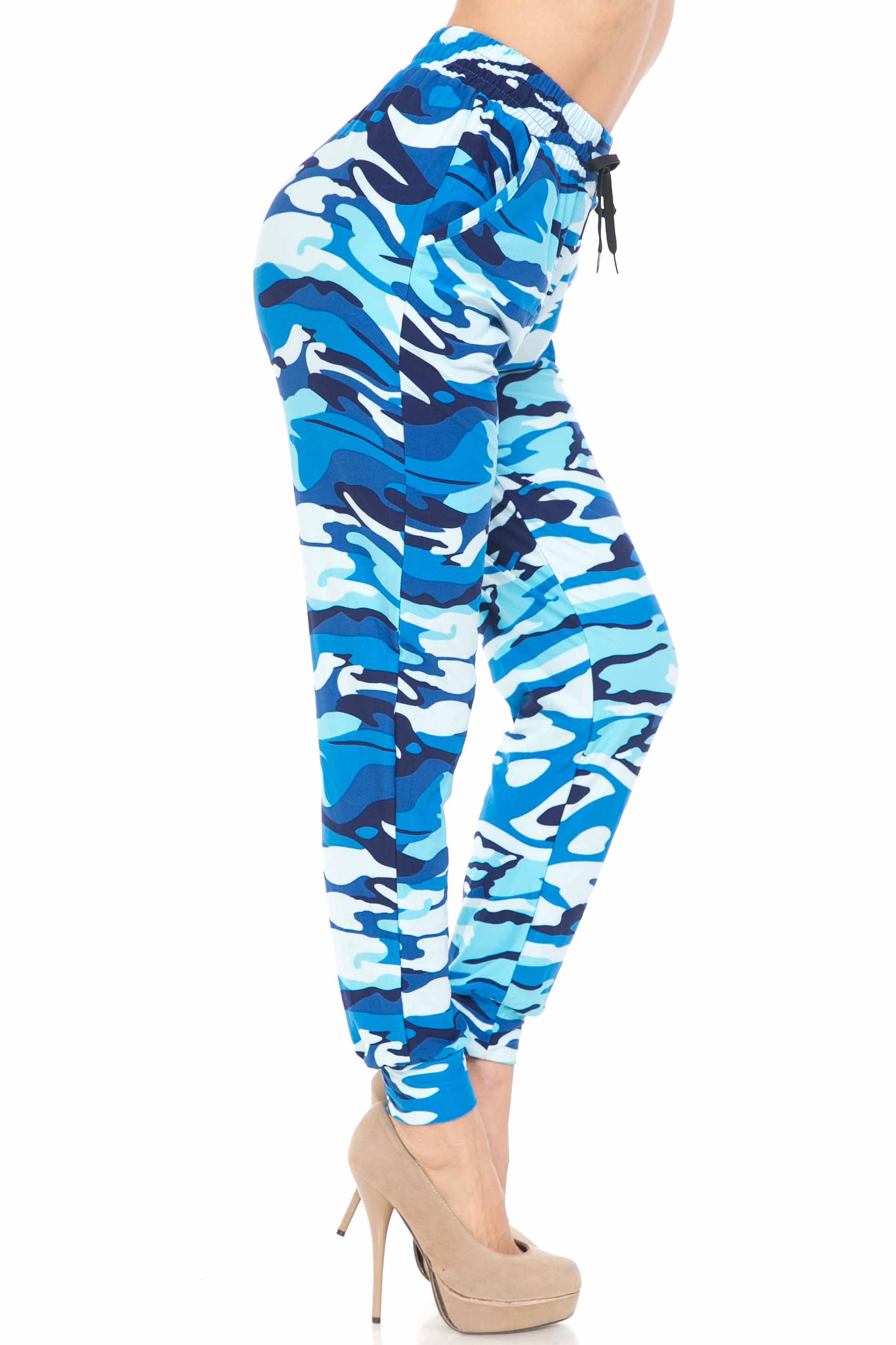 Buttery Smooth Blue Camouflage Joggers - EEVEE