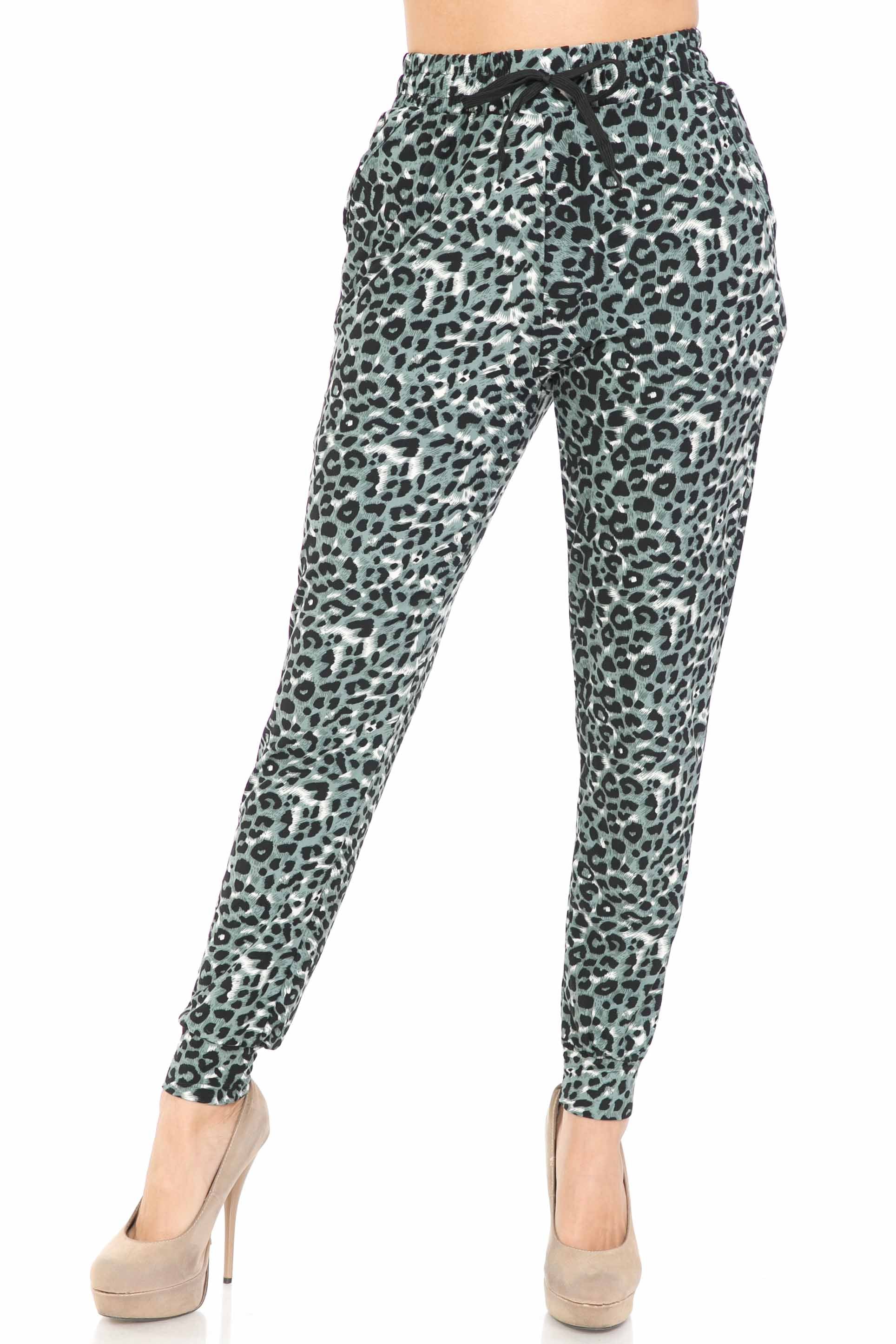 Buttery Smooth Snow Leopard Joggers