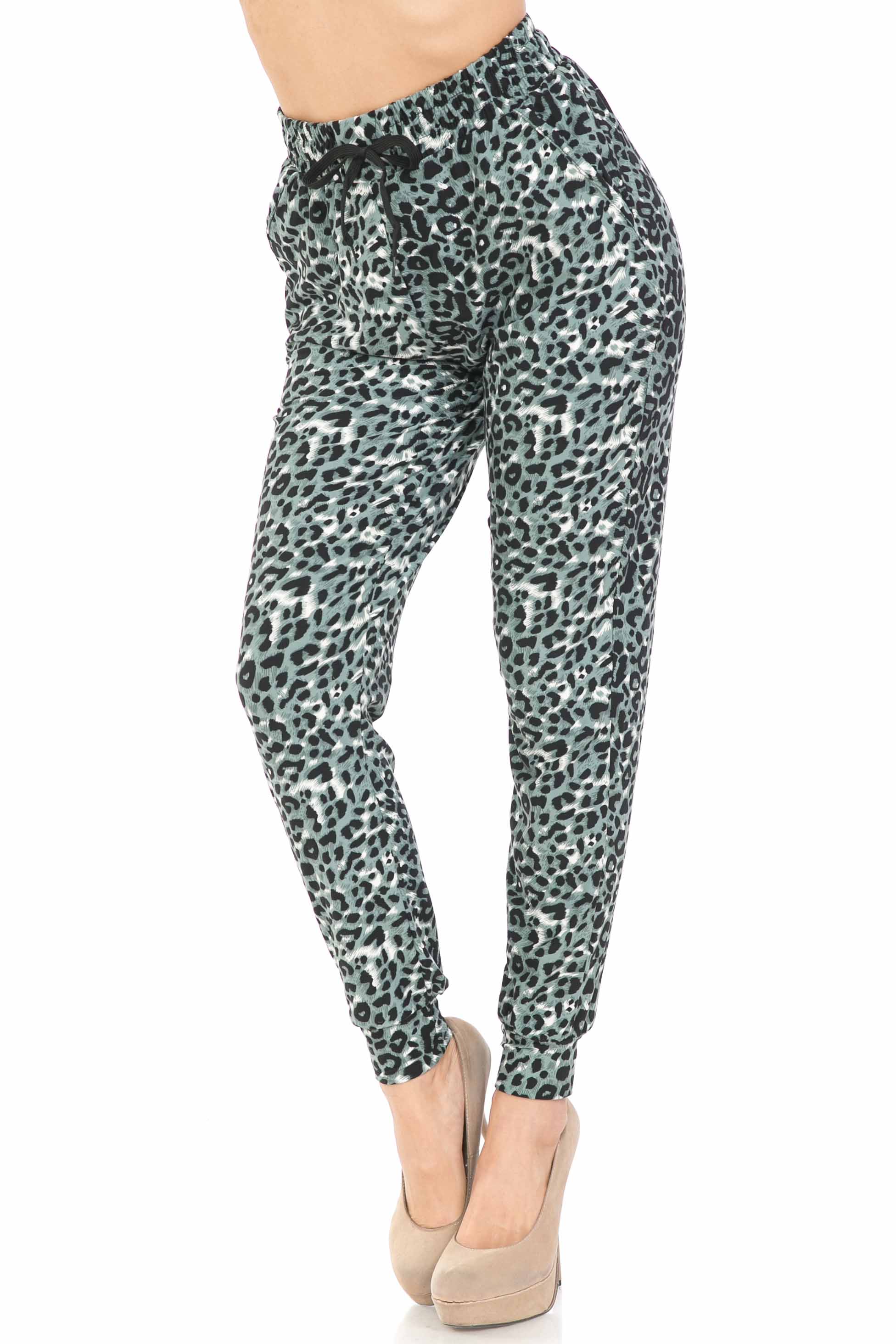 Buttery Smooth Snow Leopard Joggers