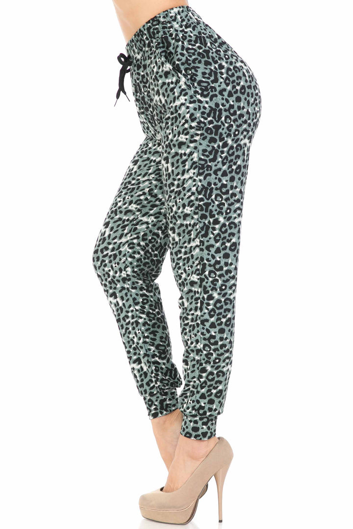 Buttery Smooth Snow Leopard Joggers