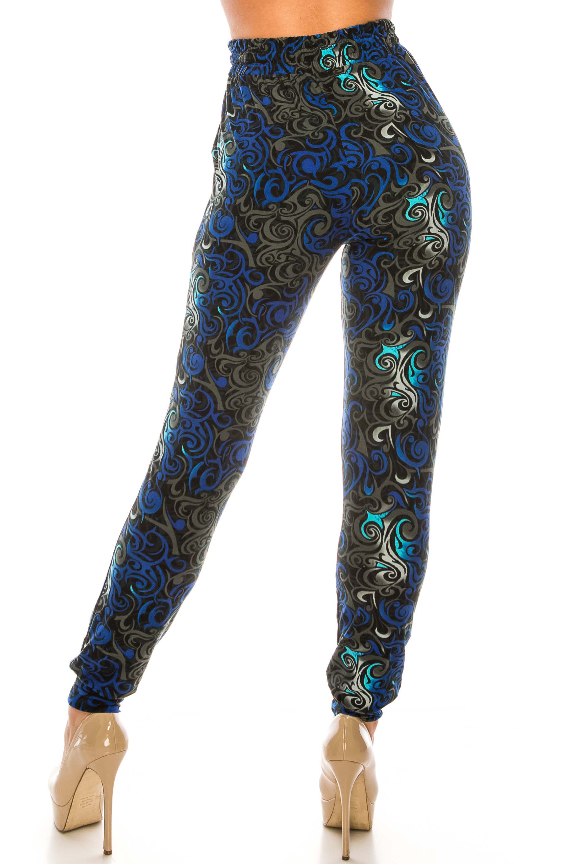 Buttery Smooth Blue Tangled Swirl Joggers