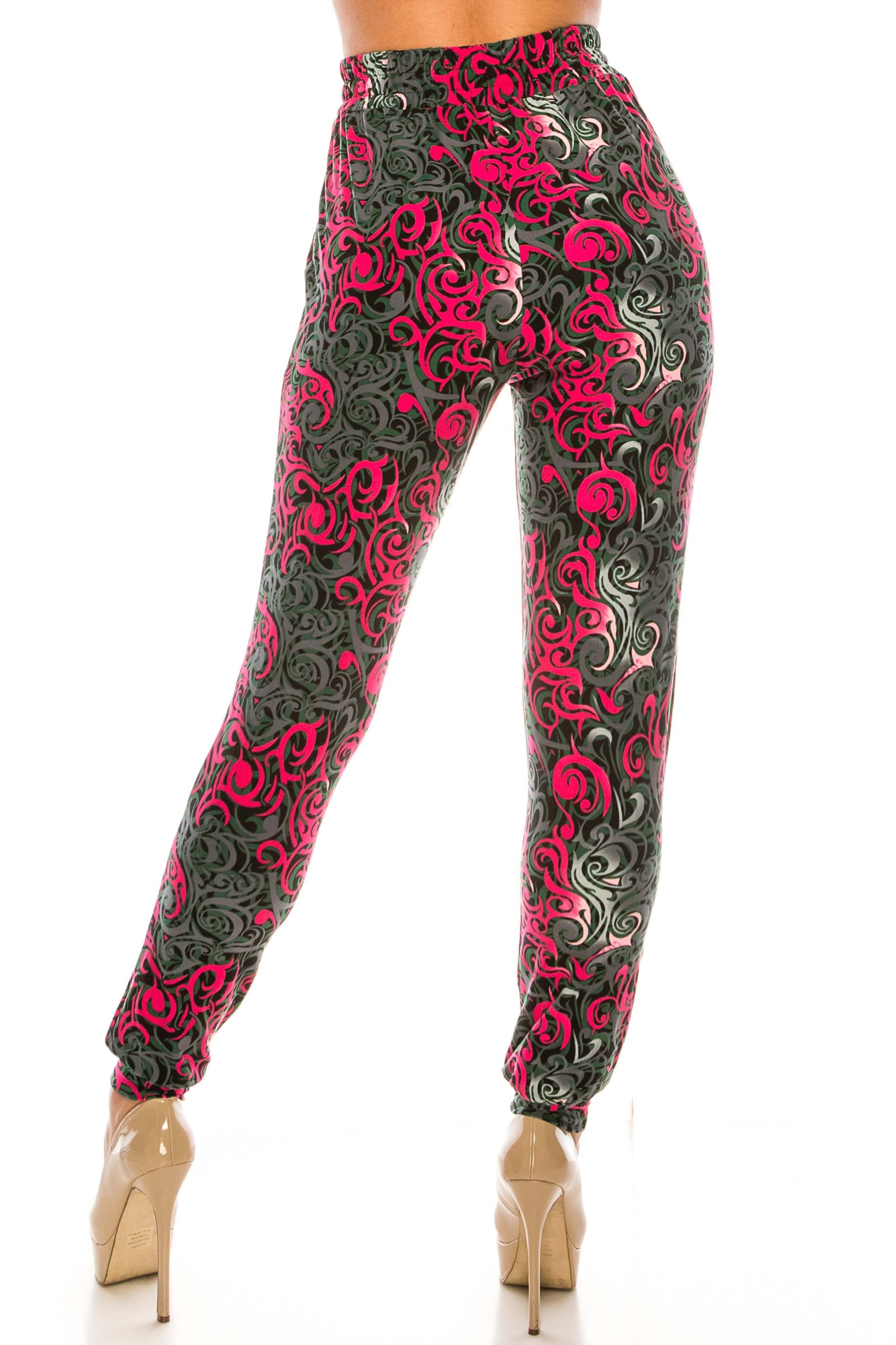 Buttery Smooth Fuchsia Tangled Swirl Joggers
