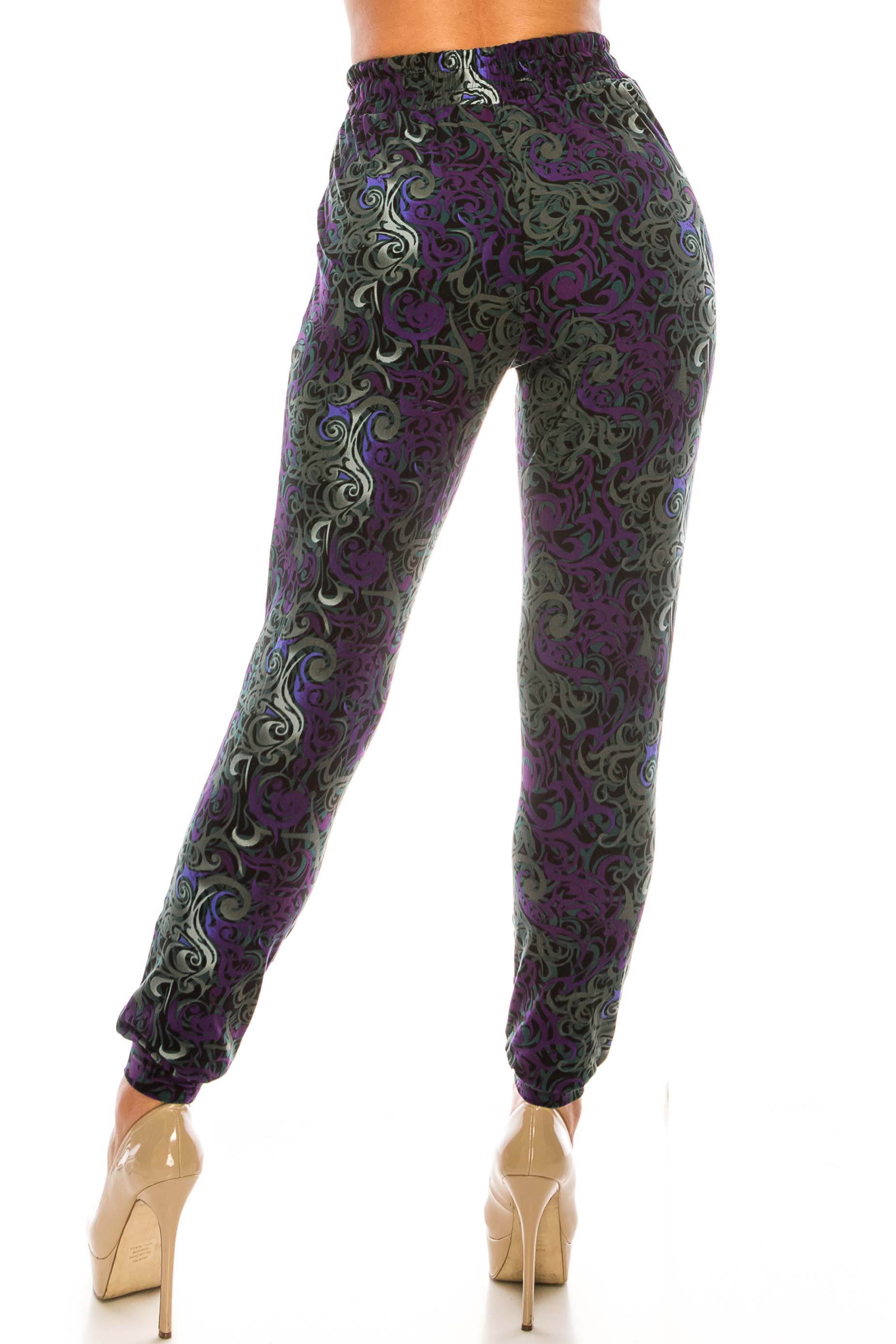 Buttery Smooth Purple Tangled Swirl Joggers