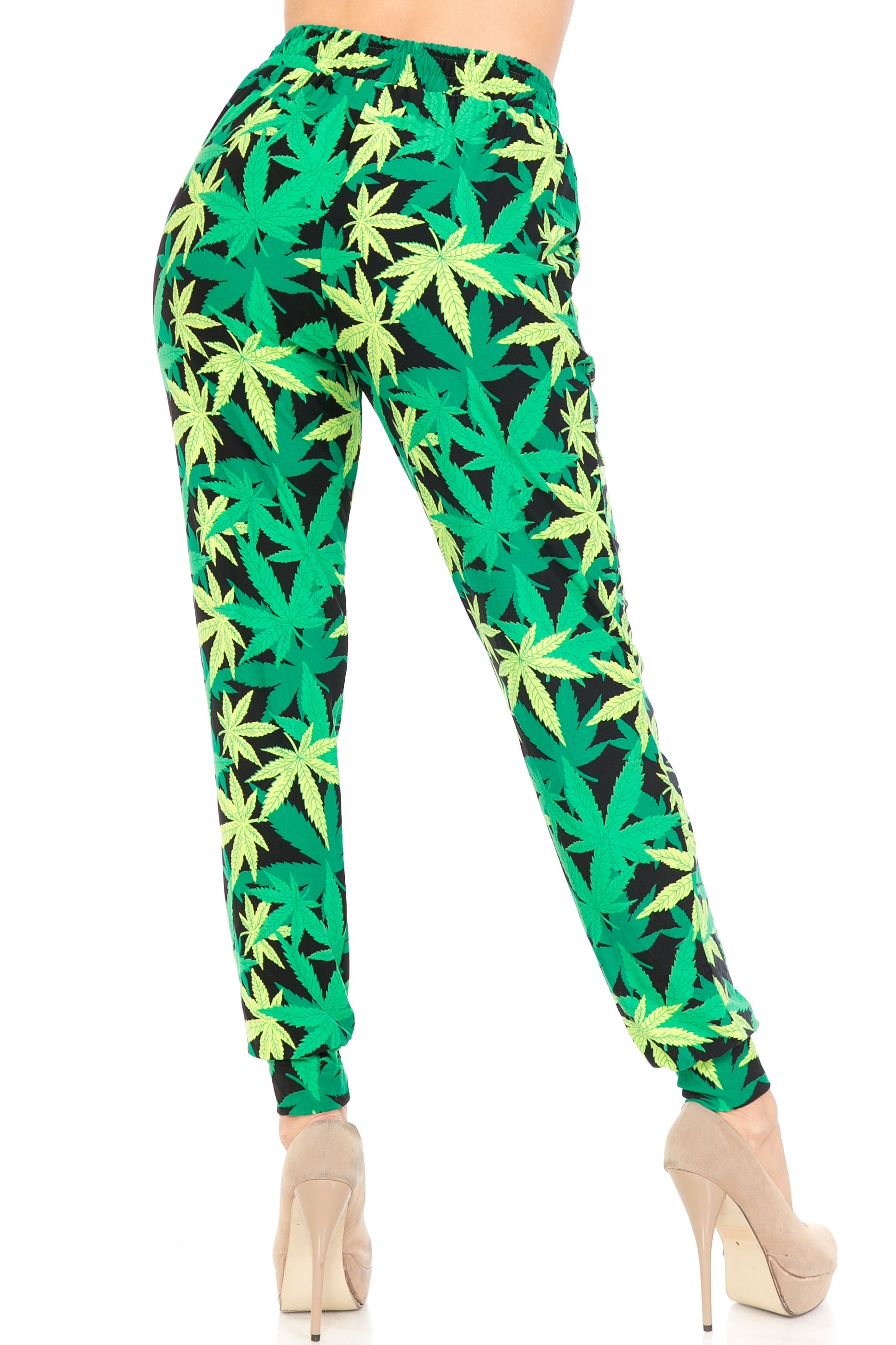 Buttery Smooth Cannabis Green Marijuana Joggers