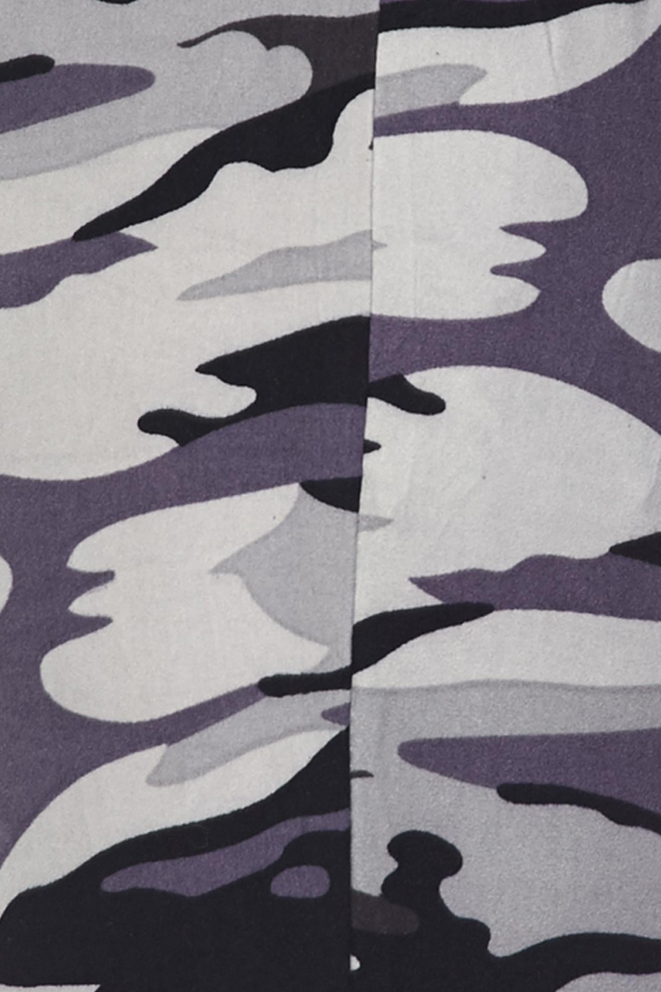 Buttery Soft Gray Camouflage Joggers (One Size Regular,Charcoal)