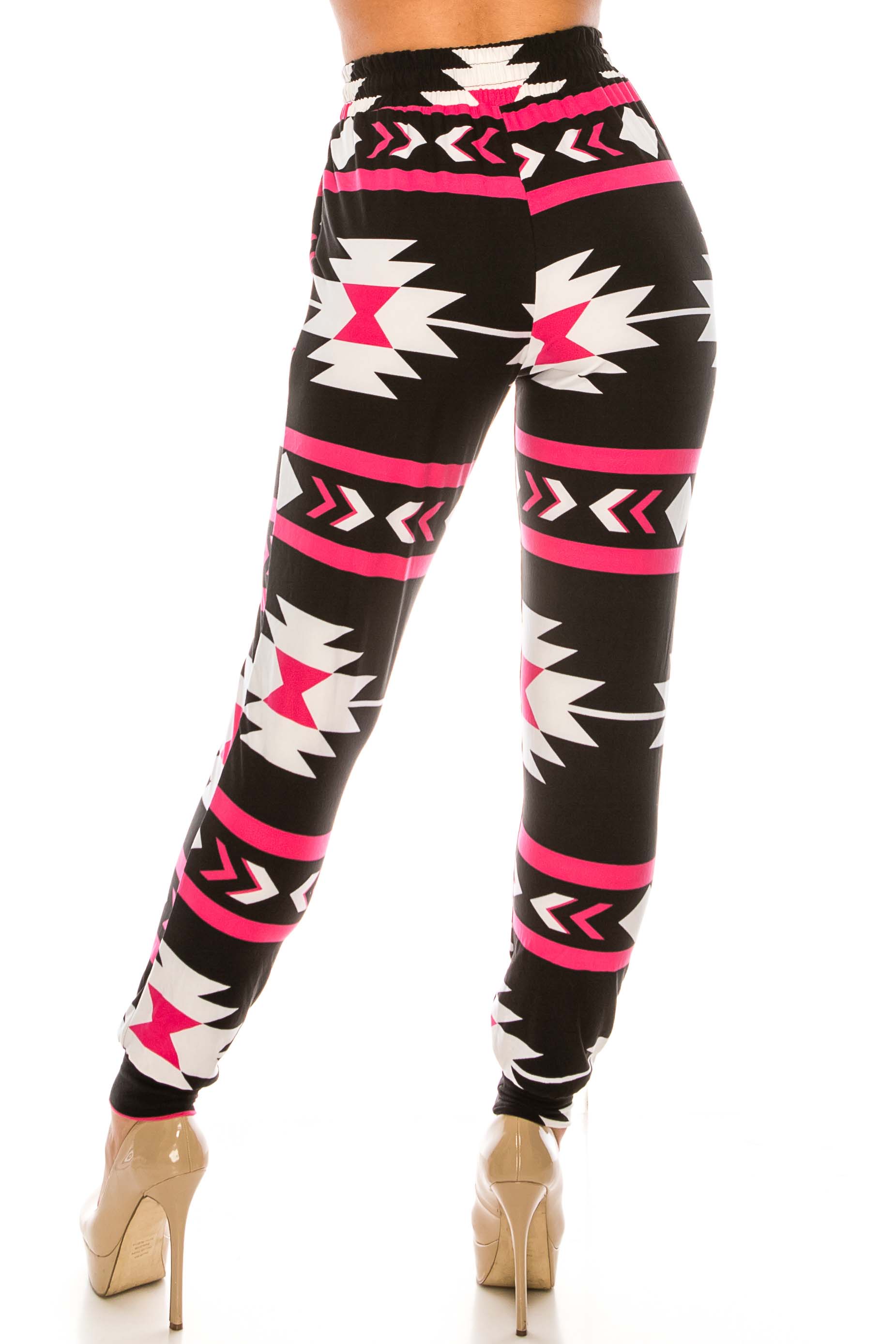 Magenta Aztec Tribal Buttery Smooth Joggers