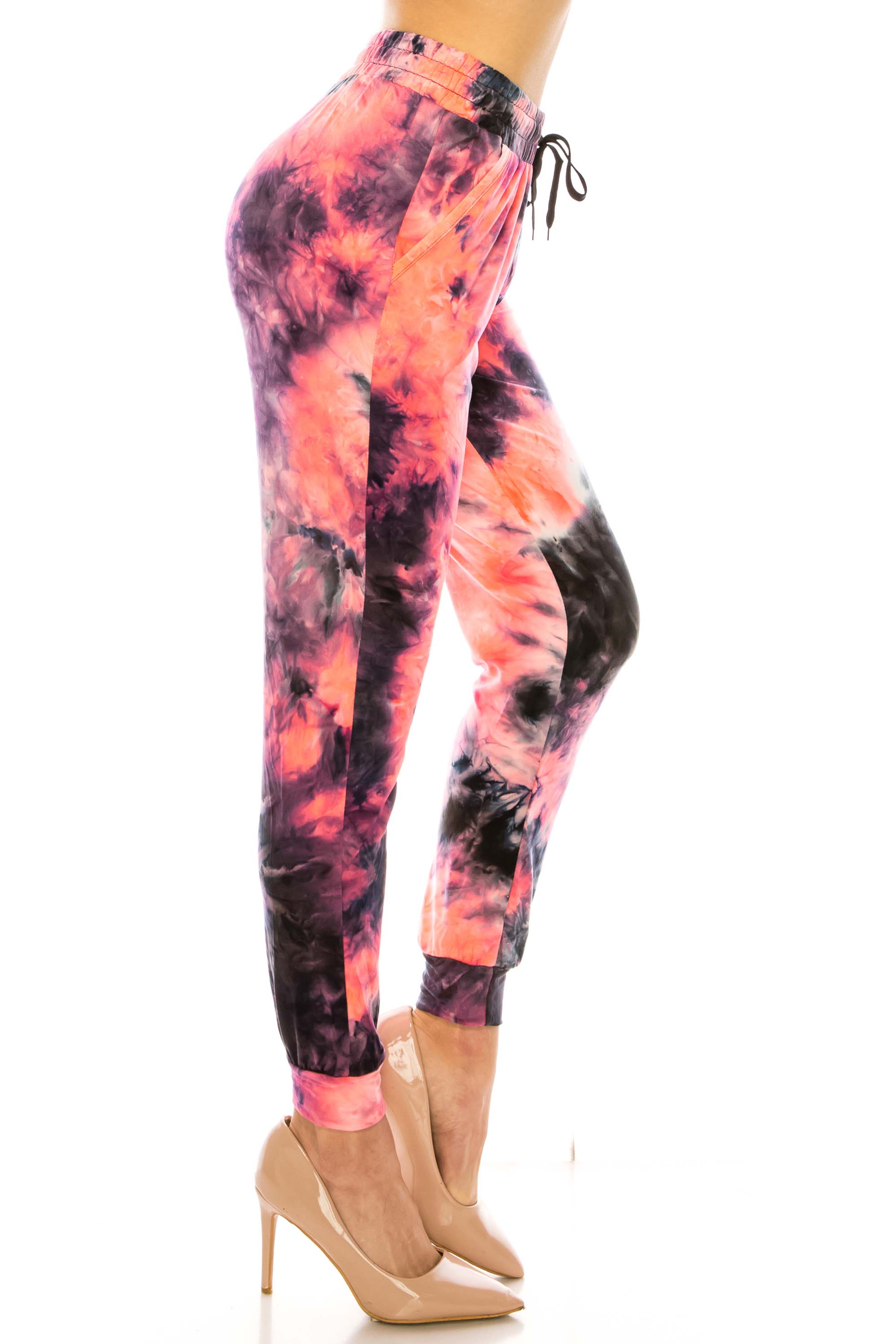 Buttery Smooth Coral Tie Dye Joggers