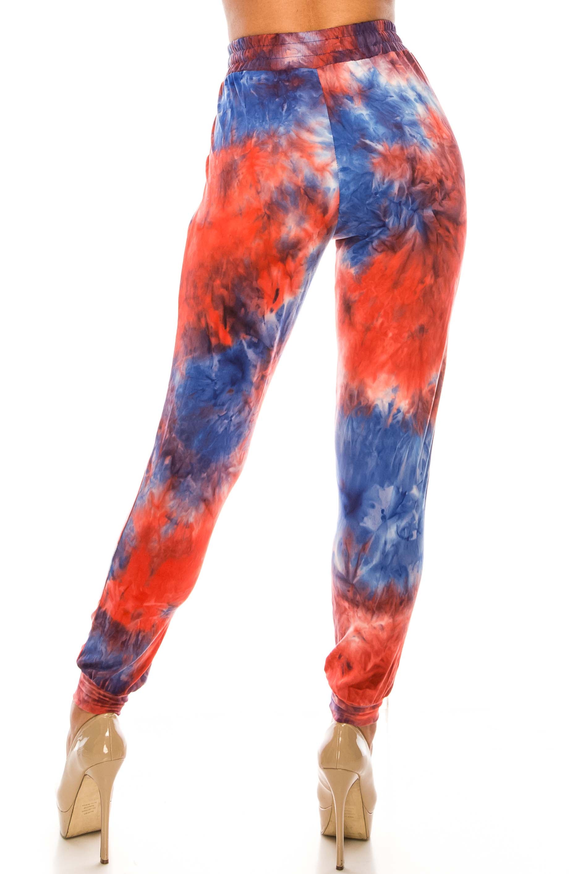 Buttery Smooth Red and Blue Tie Dye Joggers
