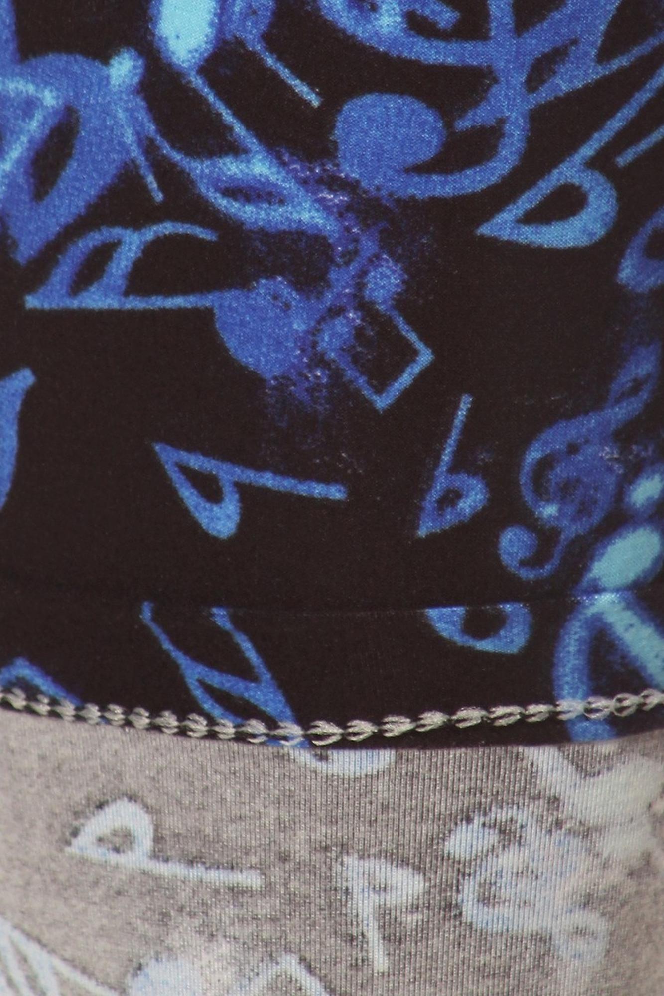 Buttery Smooth Electric Blue Music Note Kids Leggings