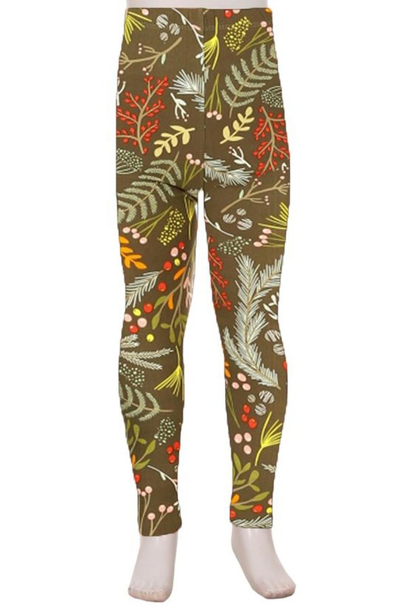 Buttery Smooth Olive Garden Kids Leggings