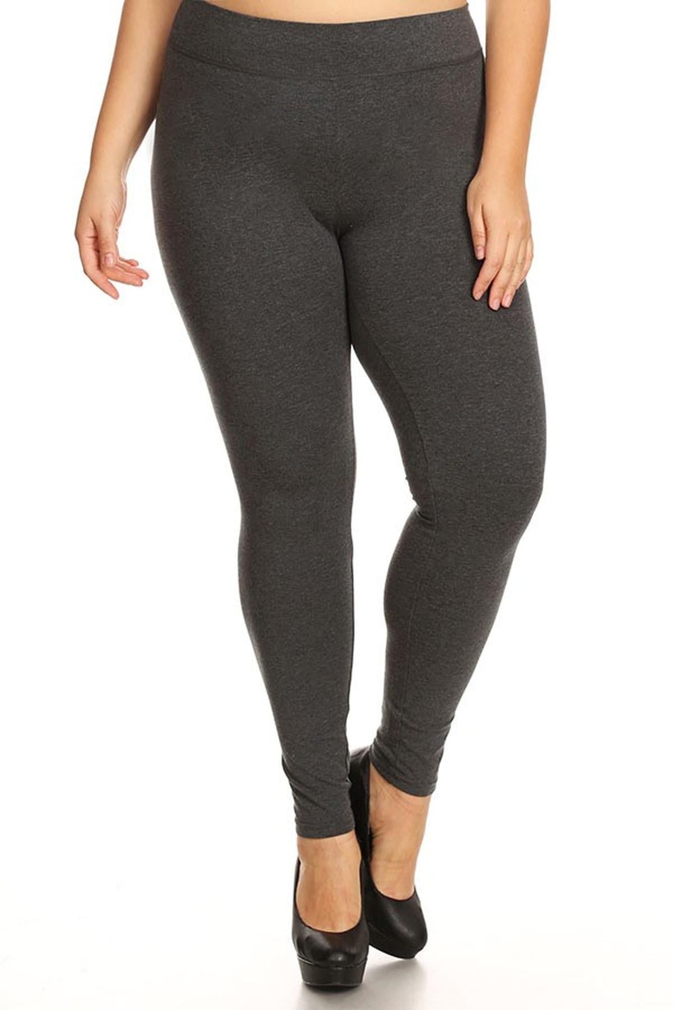 High Waisted Sport Cotton Leggings - Plus Size - 1XL 2XL 3XL