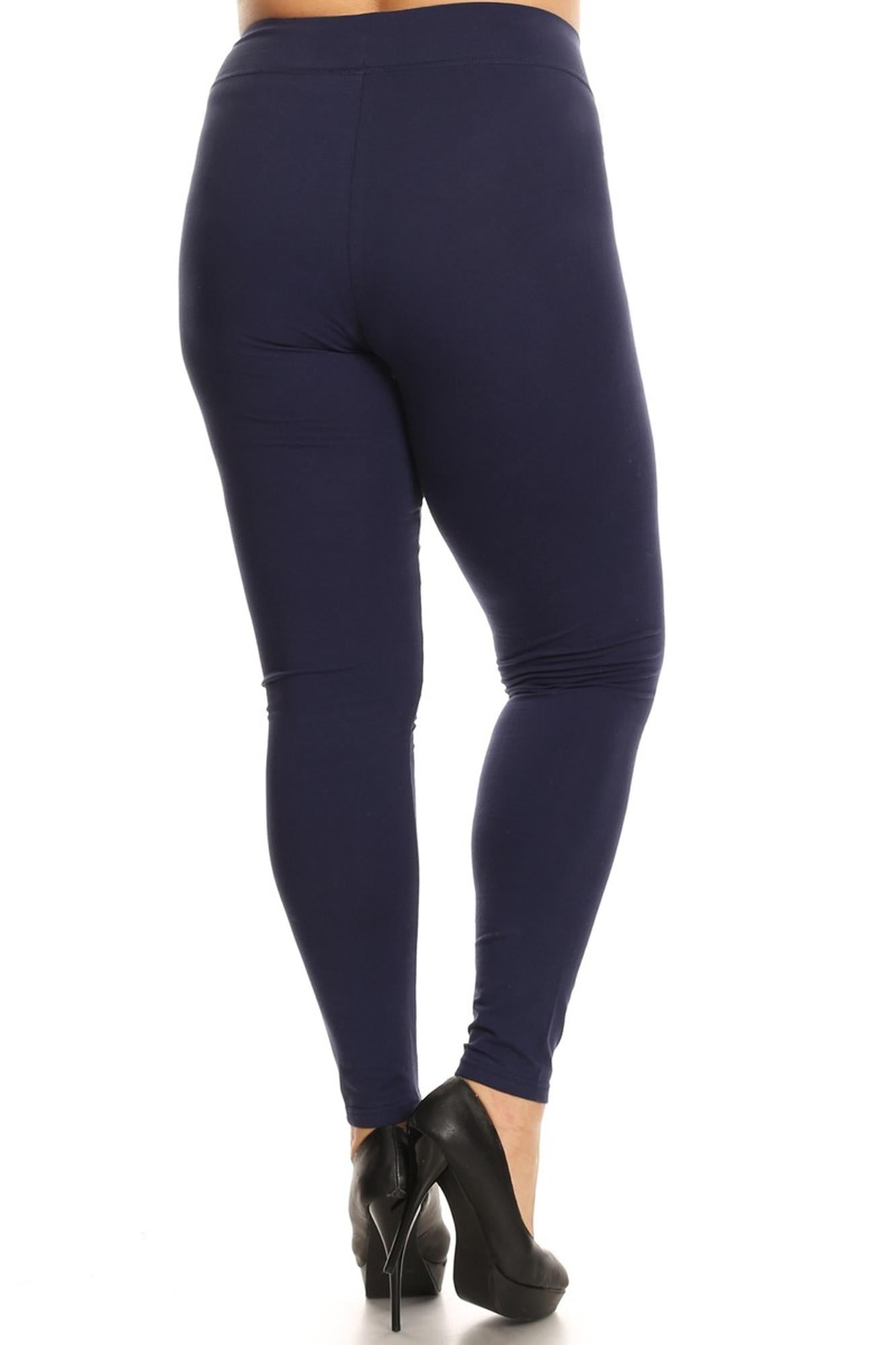 High Waisted Sport Cotton Leggings - Plus Size - 1XL 2XL 3XL