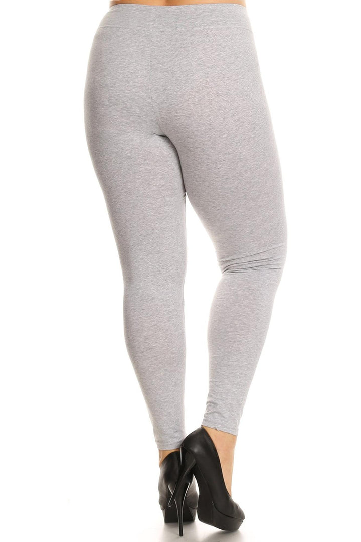 High Waisted Sport Cotton Leggings - Plus Size - 1XL 2XL 3XL