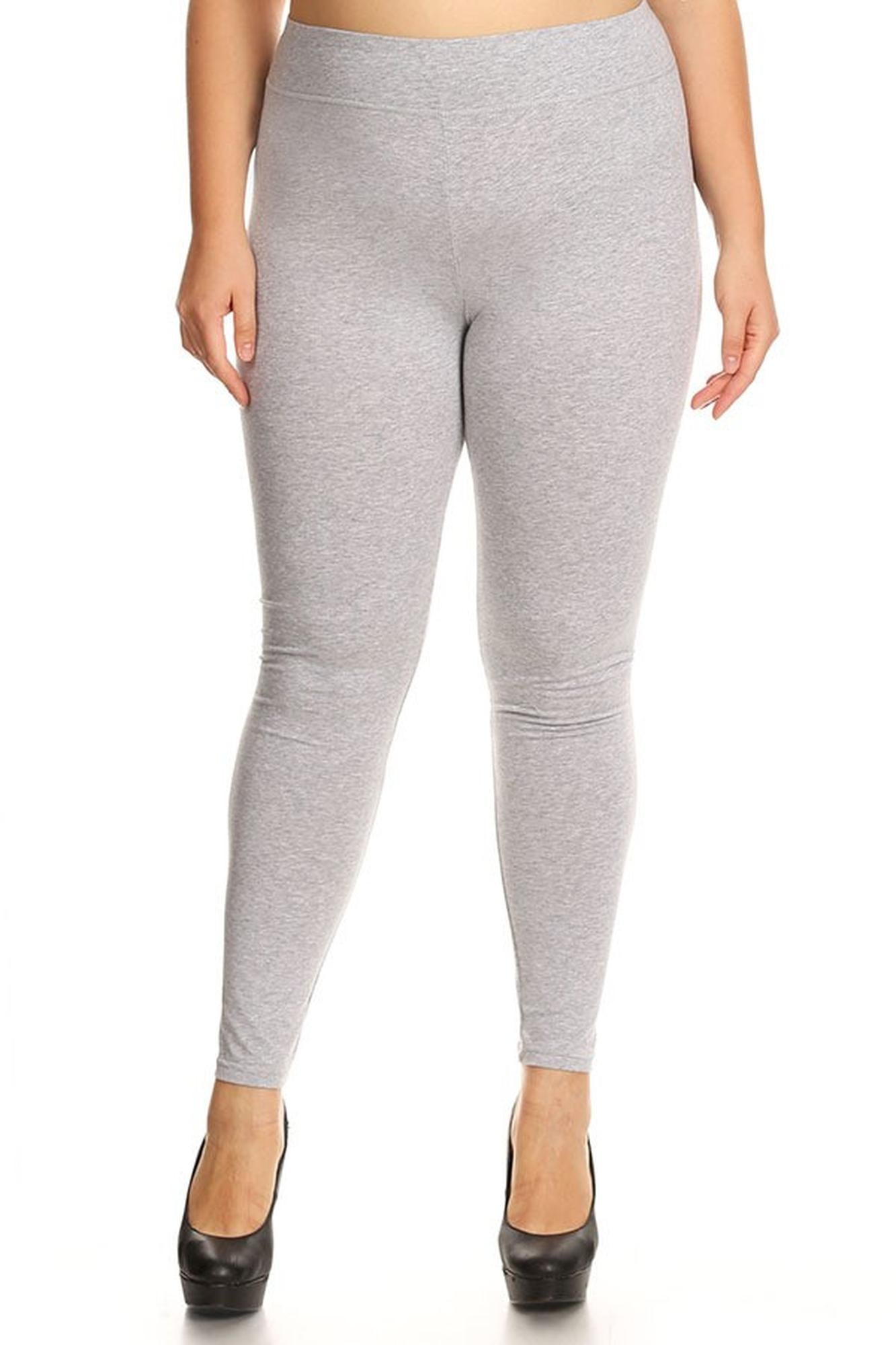 High Waisted Sport Cotton Leggings - Plus Size - 1XL 2XL 3XL