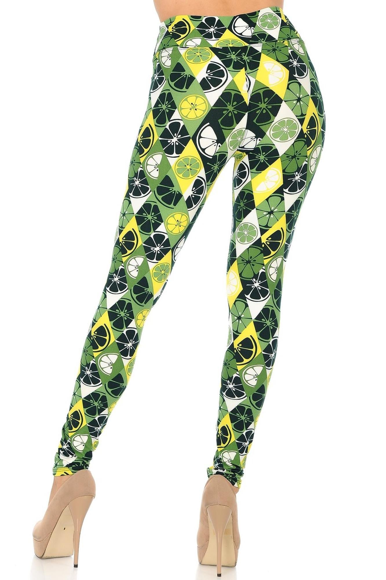 Buttery Soft Luck of the Irish Lime High Waisted Leggings (One Size Regular,Green)