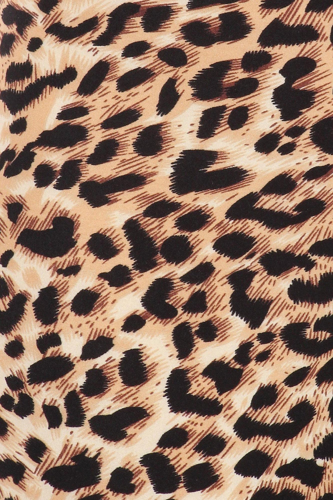 Buttery Soft Feral Cheetah High Waisted Capris (One Size Regular,Brown)