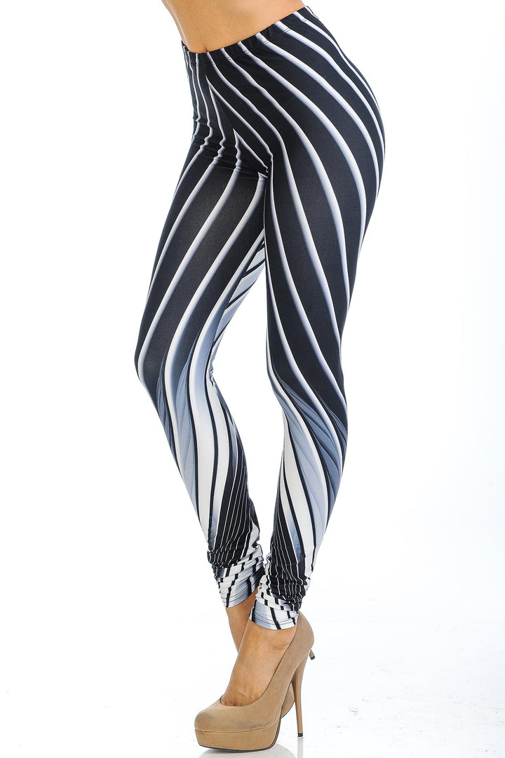 Creamy Soft Contour Body Lines Extra Small Leggings - USA Fashionâ„¢ (XSmall One Size,Black)