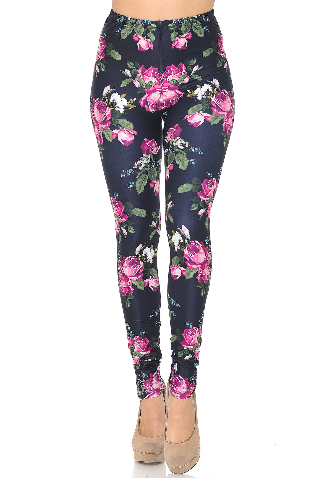 Creamy Soft Fuchsia Rose Extra Small Leggings - USA Fashionâ„¢ (XSmall One Size,Fuchsia)