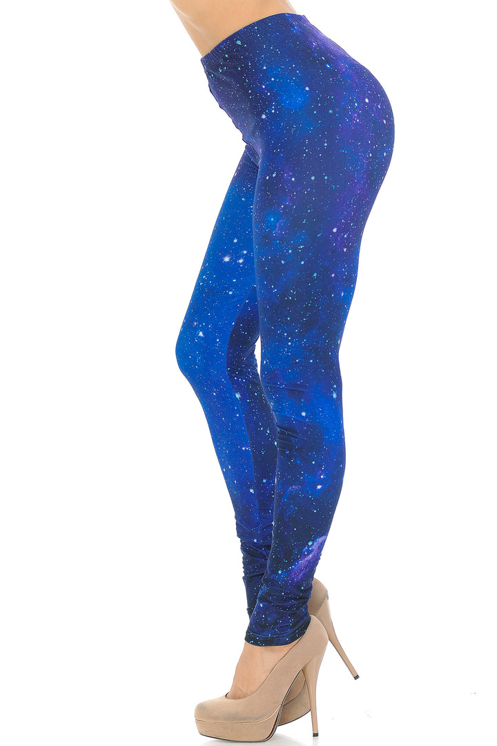 Creamy Soft Blue Galaxy Extra Small Leggings - USA Fashionâ„¢ (XSmall One Size,Blue)