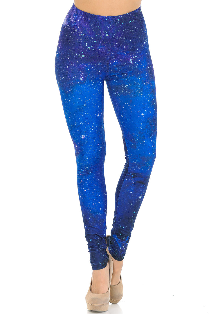 Creamy Soft Blue Galaxy Extra Small Leggings - USA Fashionâ„¢ (XSmall One Size,Blue)
