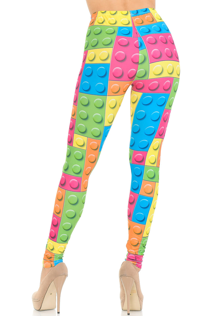 Creamy Soft Lego Extra Small Leggings - USA Fashionâ„¢ (XSmall One Size,Multi Color Bold)