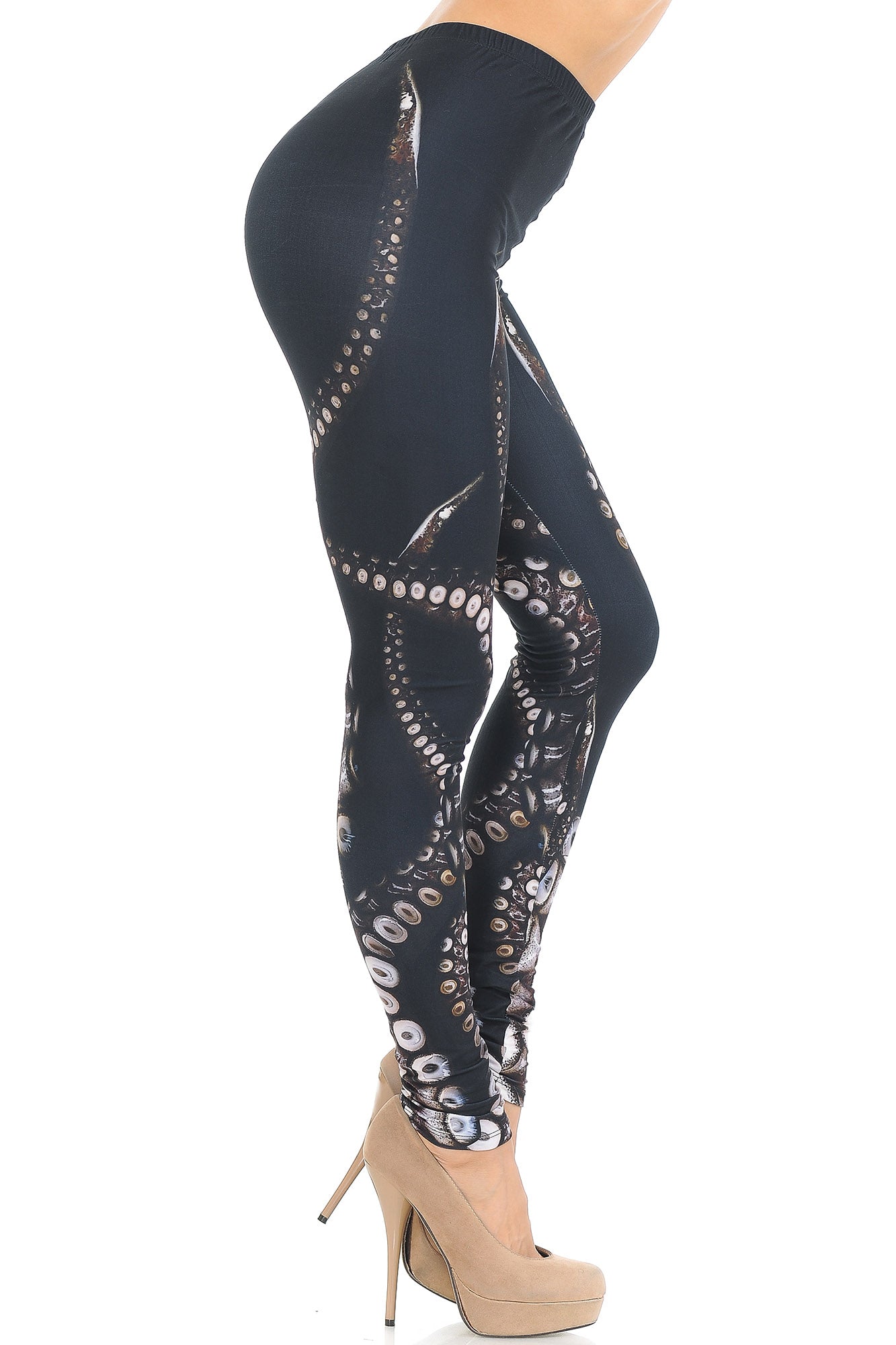 Creamy Soft Tentacle Extra Small Leggings - USA Fashionâ„¢ (XSmall One Size,Black)