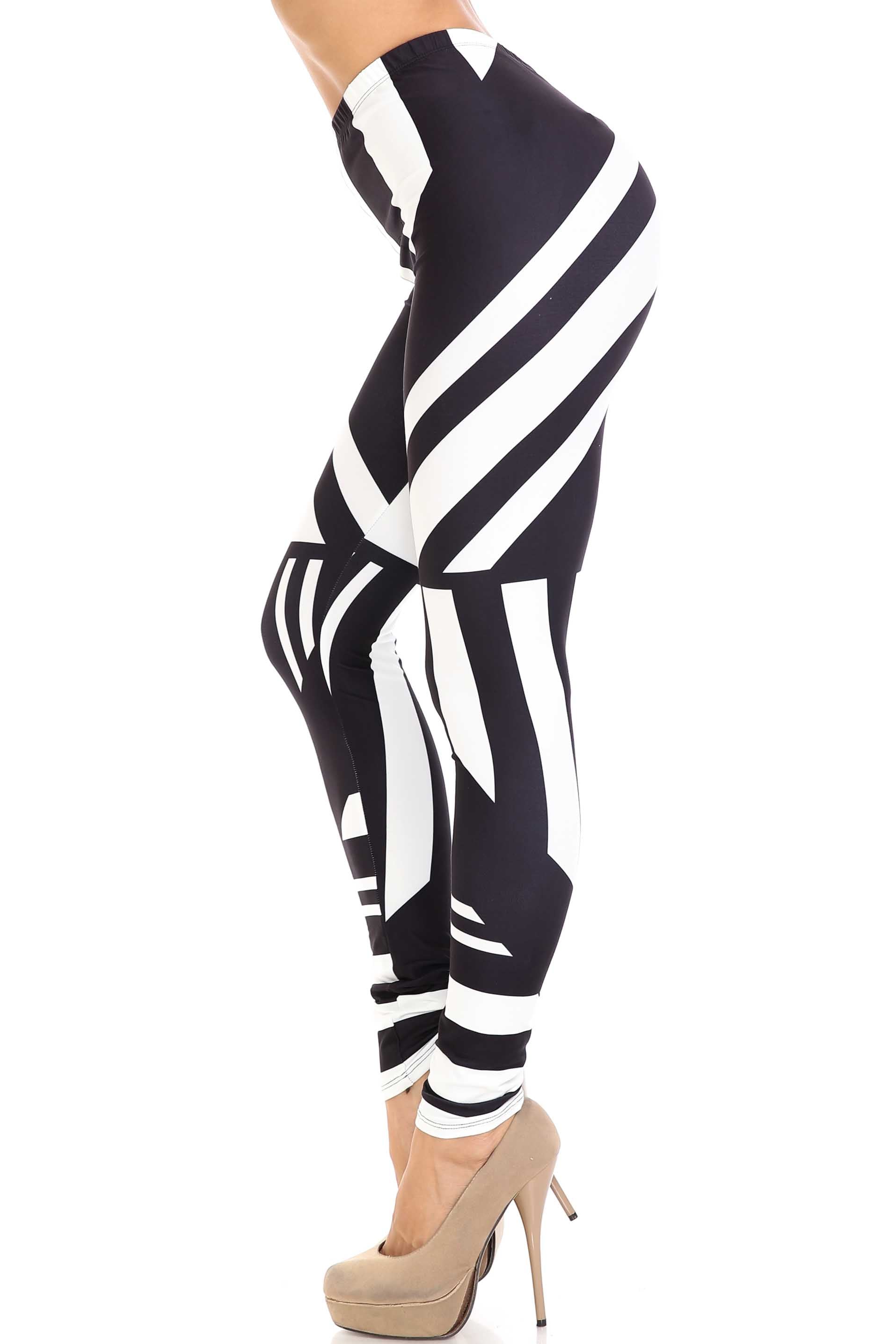 Creamy Soft Premium Women's Leggings Body Flatter Lines Regular Size, High Rise, Stretchy & Breathable, Comfortable Fit - by USA Fashion