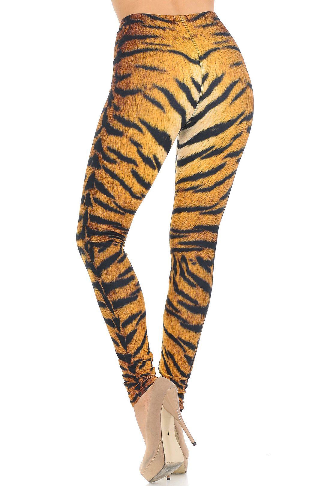 Creamy Soft Tiger Print Extra Small Leggings - USA Fashionâ„¢ (XSmall One Size,Brown)
