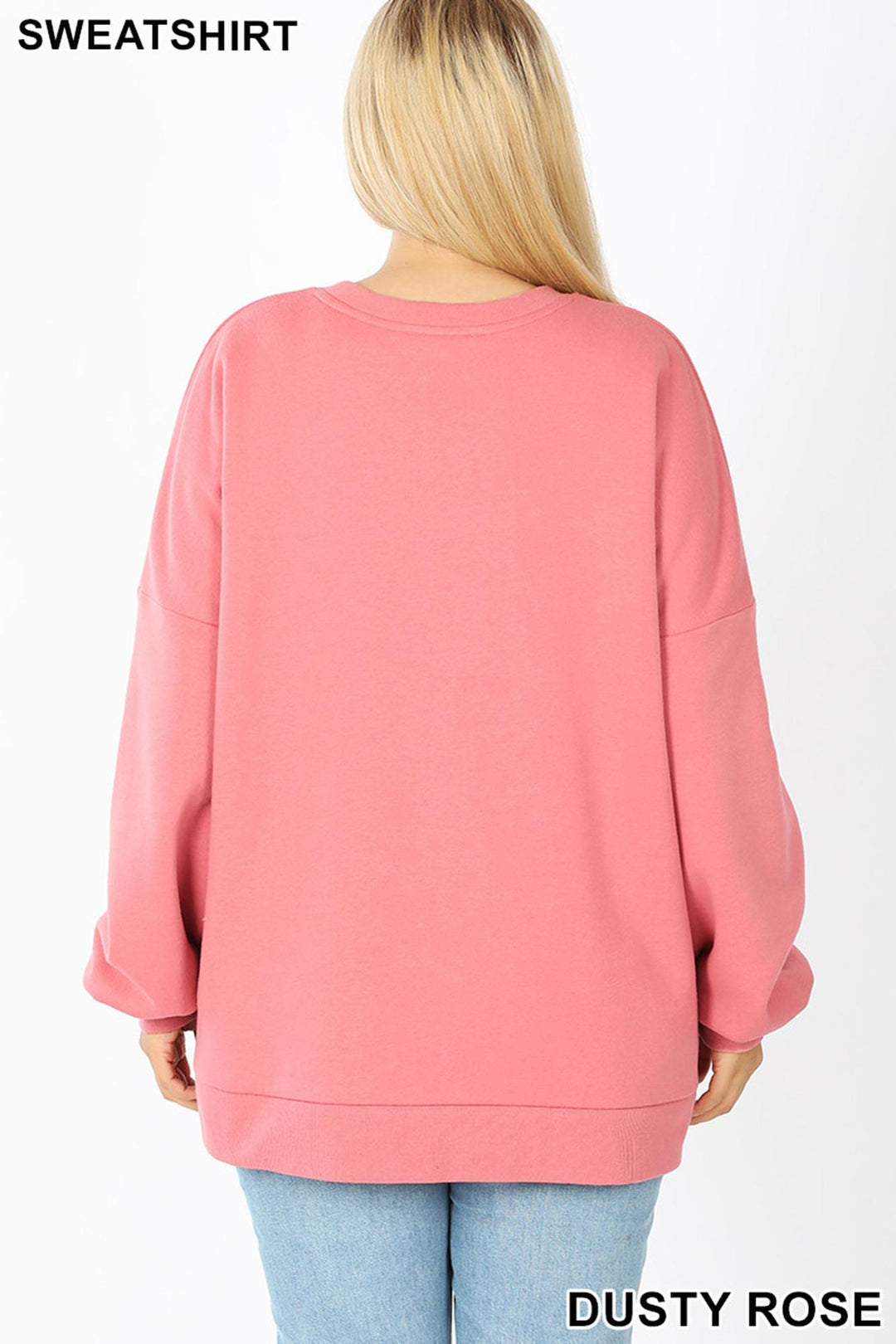 Crew Neck Hi-Low Pullover Top with Side Pockets