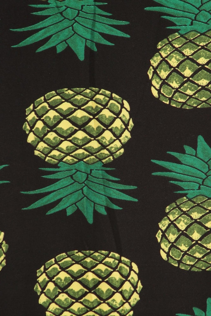 Buttery Soft Green Pineapple Maxi Skirt (One Size Regular,Green)