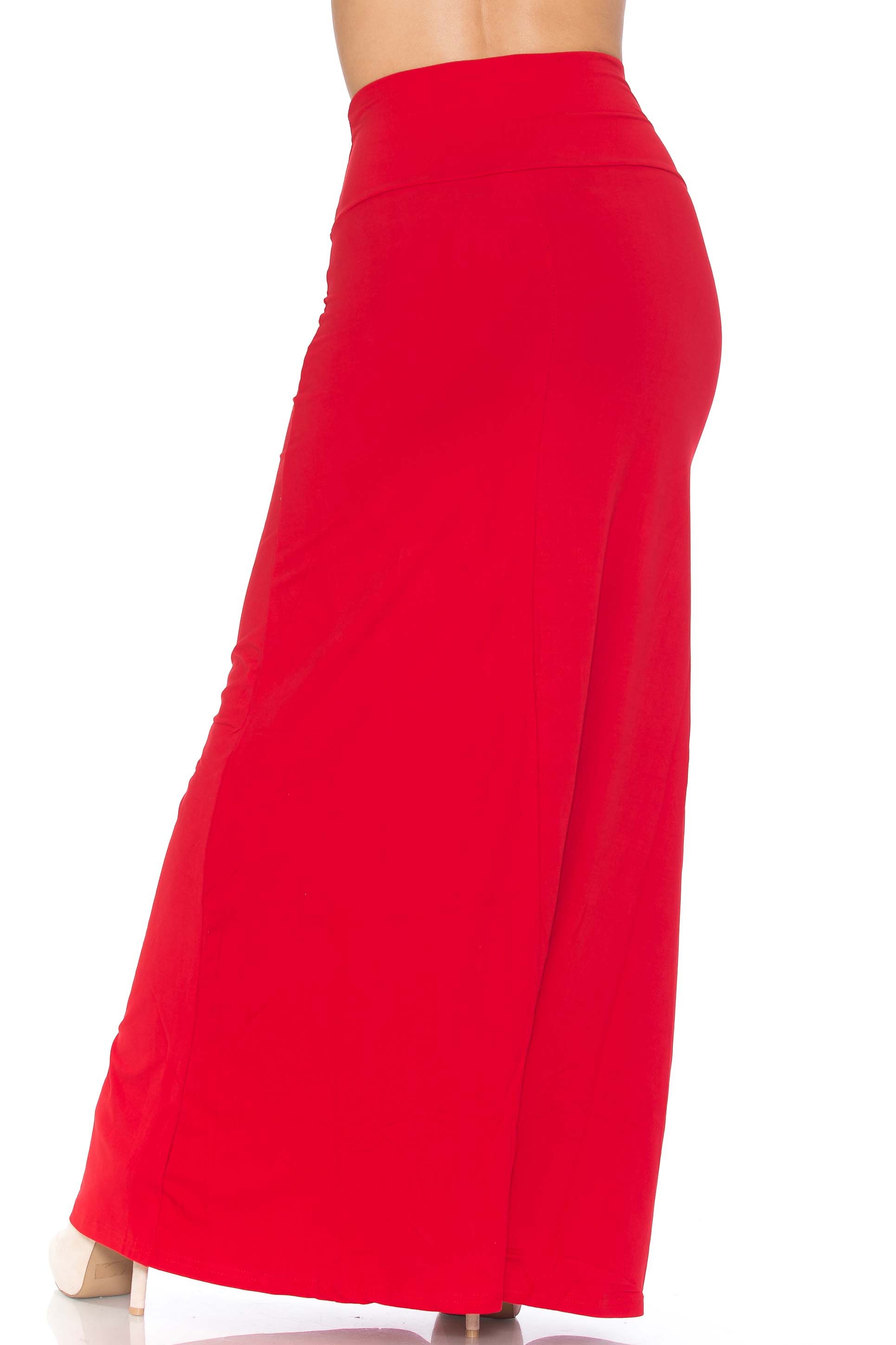 Buttery Smooth Basic Black Plus Size Maxi Skirt