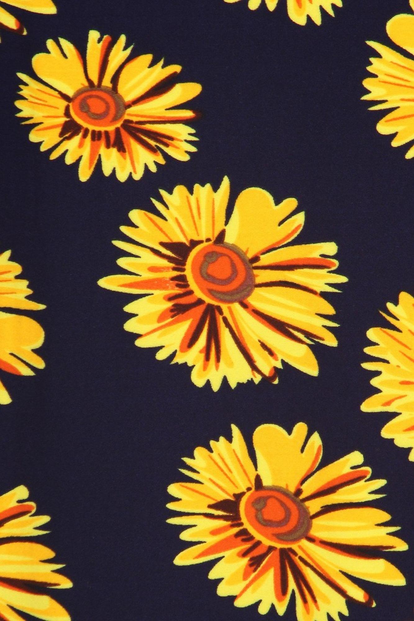 Buttery Soft Summer Daisy Plus Size Maxi Skirt (One Size Plus,Yellow)