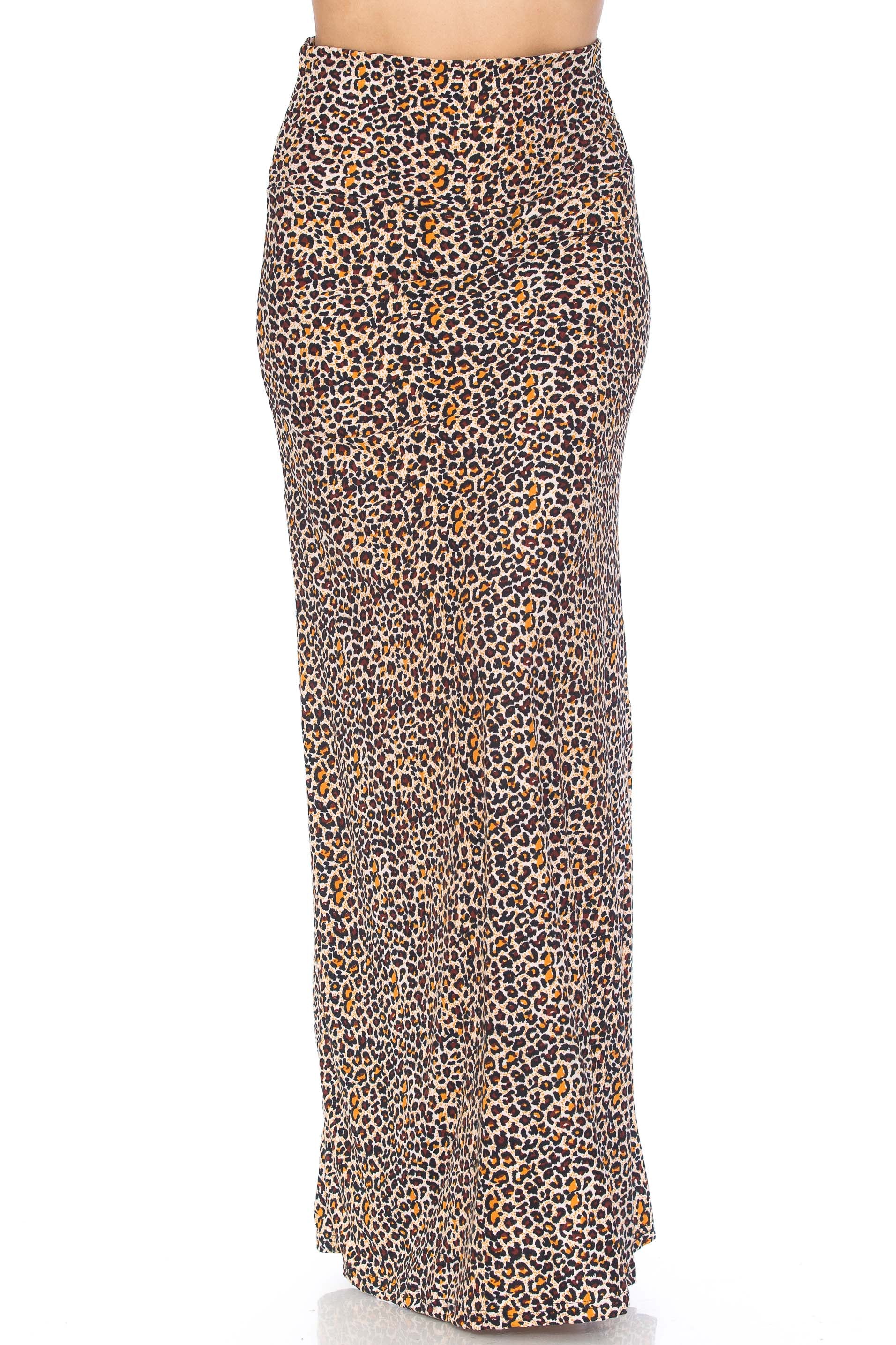 Buttery Soft Savage Leopard Maxi Skirt (One Size Regular,Brown)