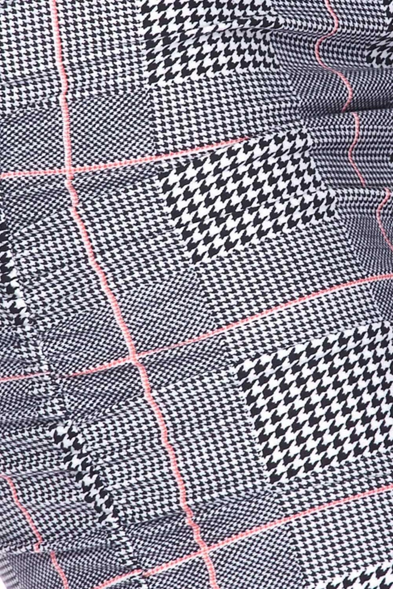 Buttery Smooth Coral Accent Glenn Plaid Pencil Skirt