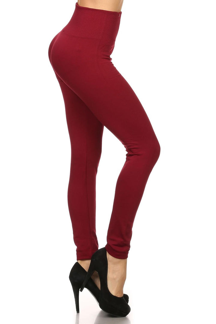 Banded High Waisted Fleece Lined Leggings