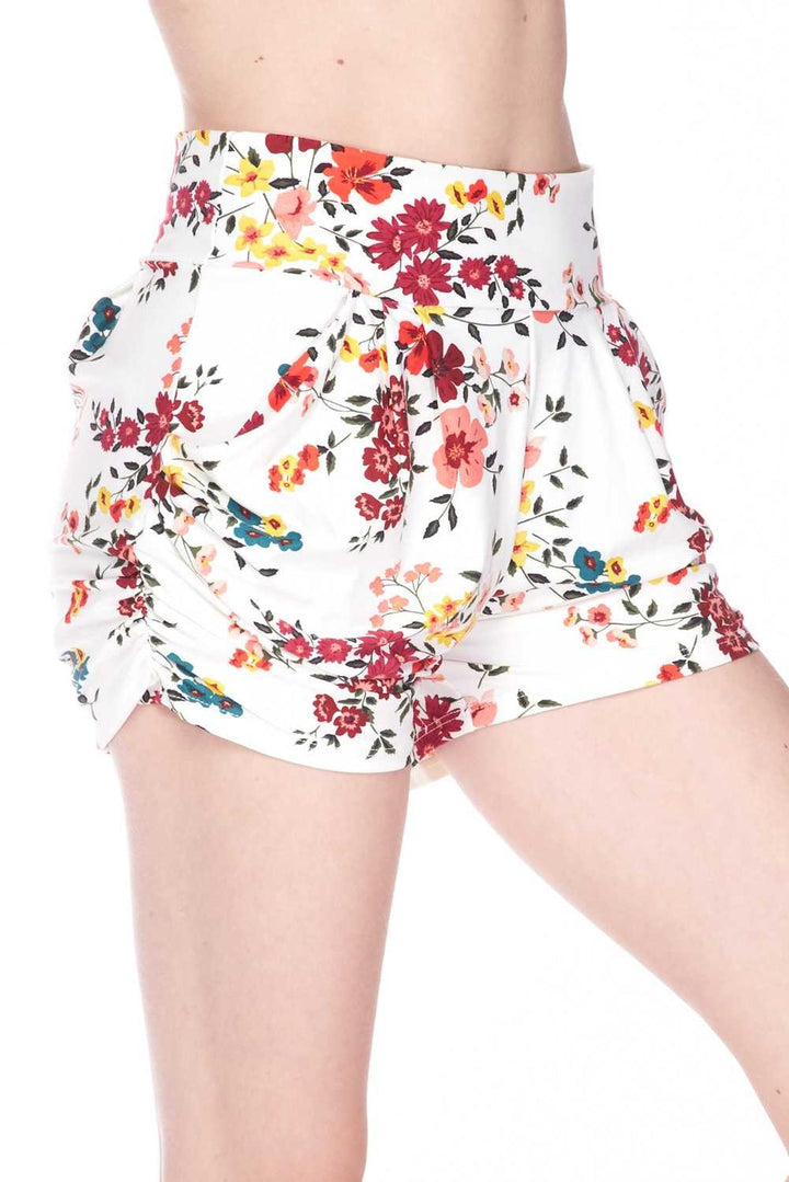 Buttery Smooth Fresh Spring Floral Plus Size Harem Shorts