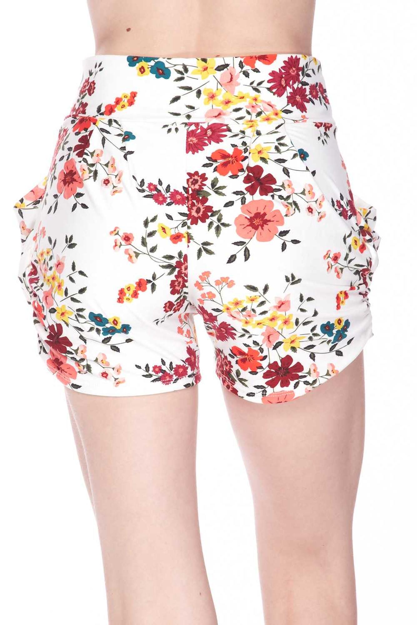 Buttery Smooth Fresh Spring Floral Plus Size Harem Shorts