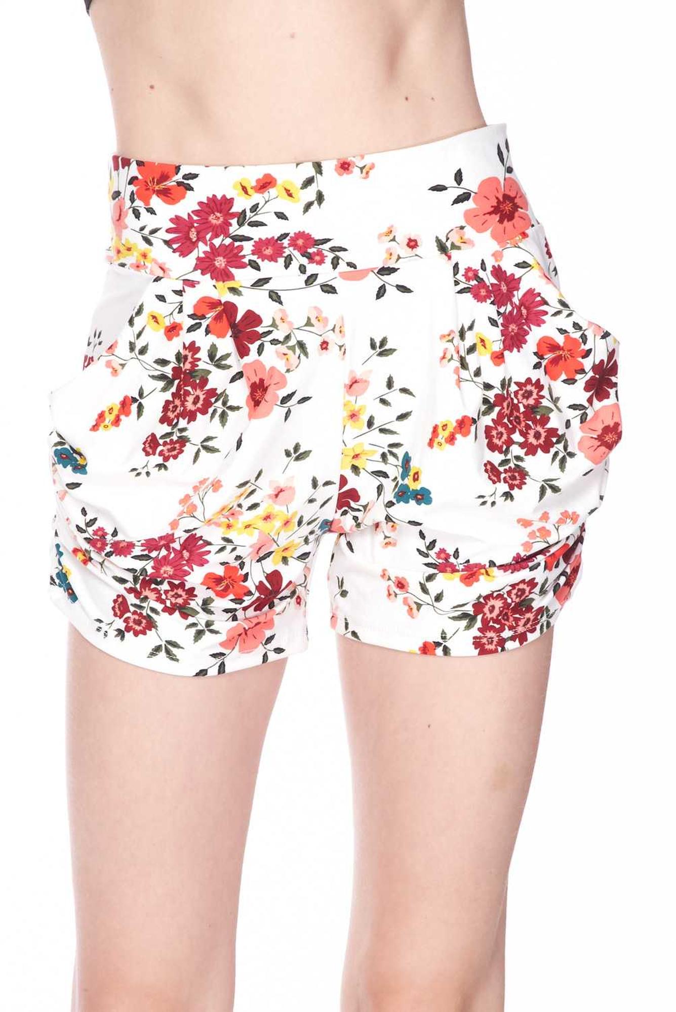 Buttery Smooth Fresh Spring Floral Plus Size Harem Shorts