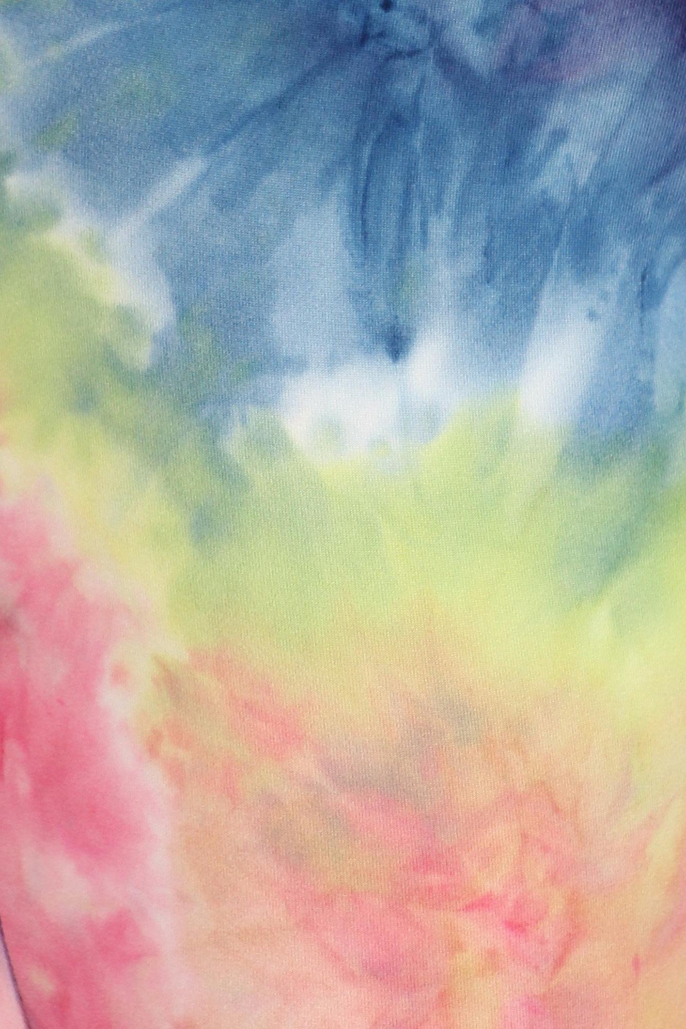 Brushed Tie Dye High Waisted Biker Shorts