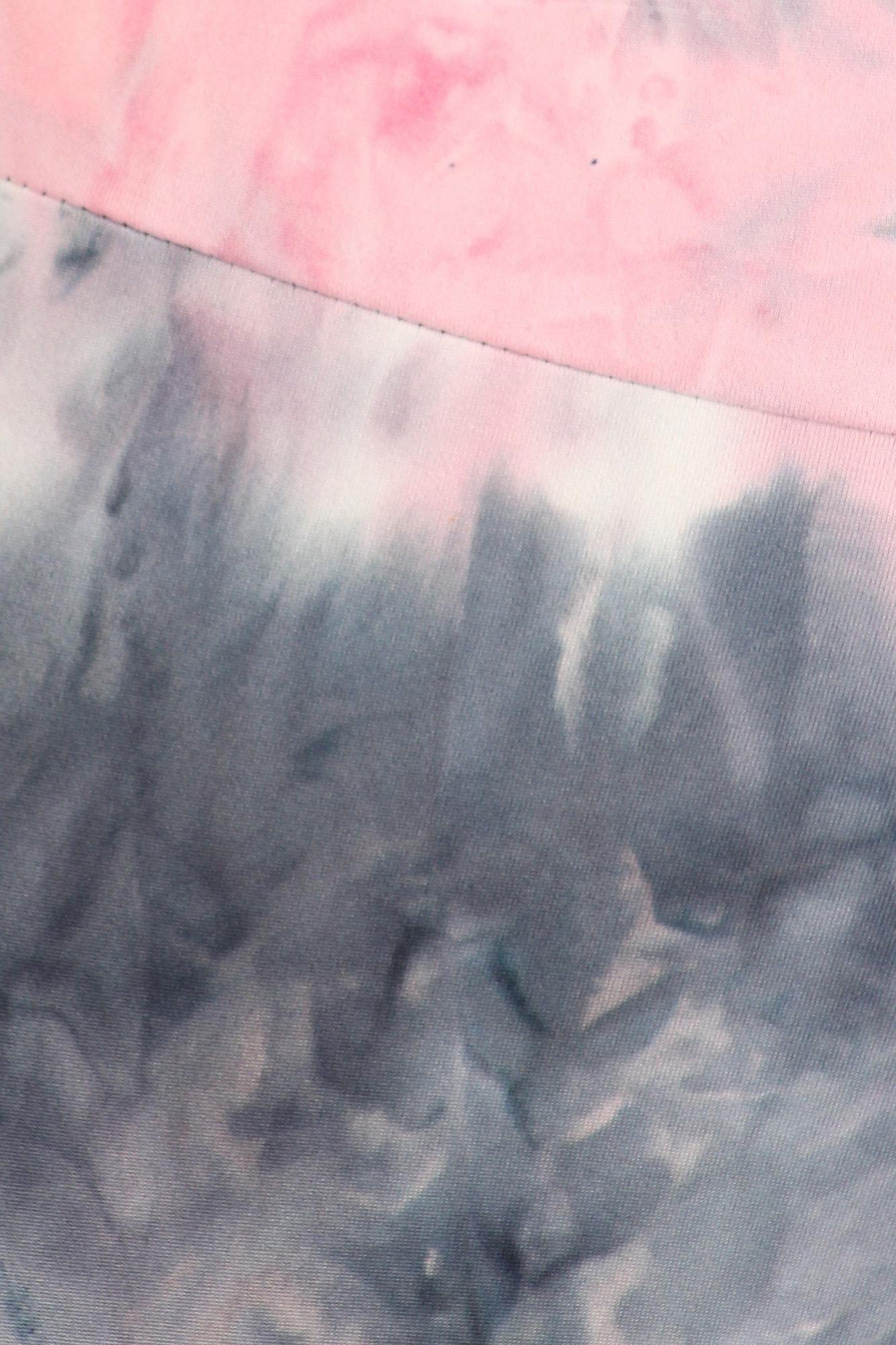 Brushed Tie Dye High Waisted Biker Shorts